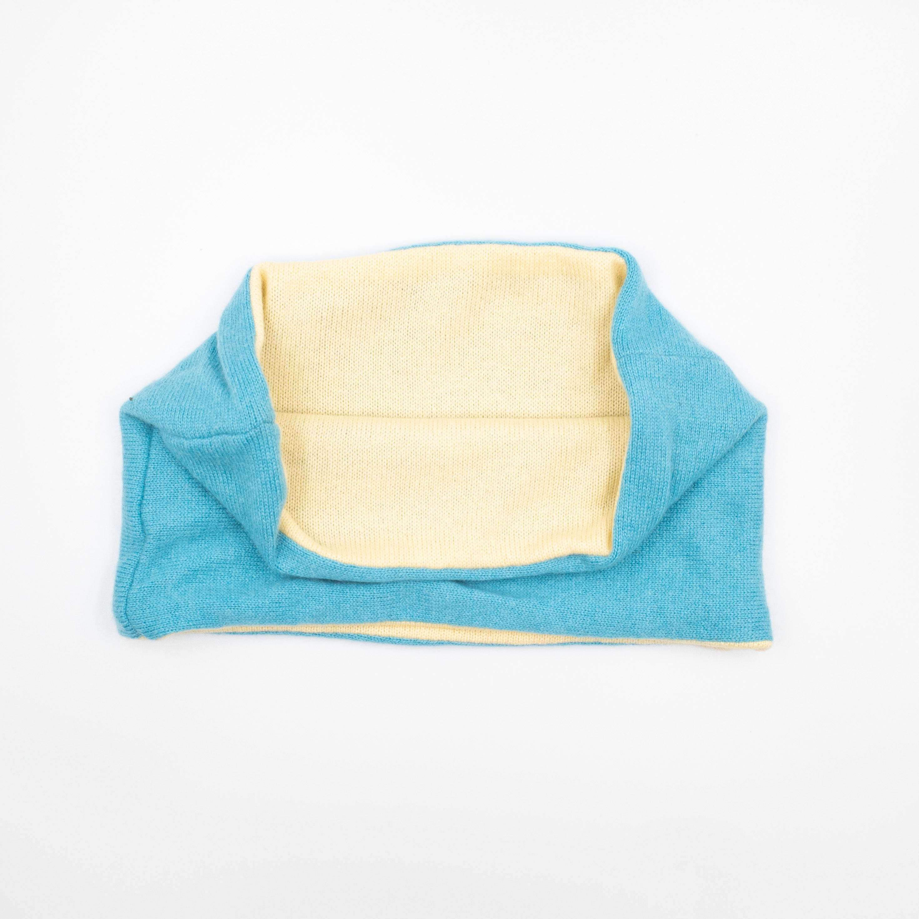 Turquoise and Pale Lemon Neck Warmer