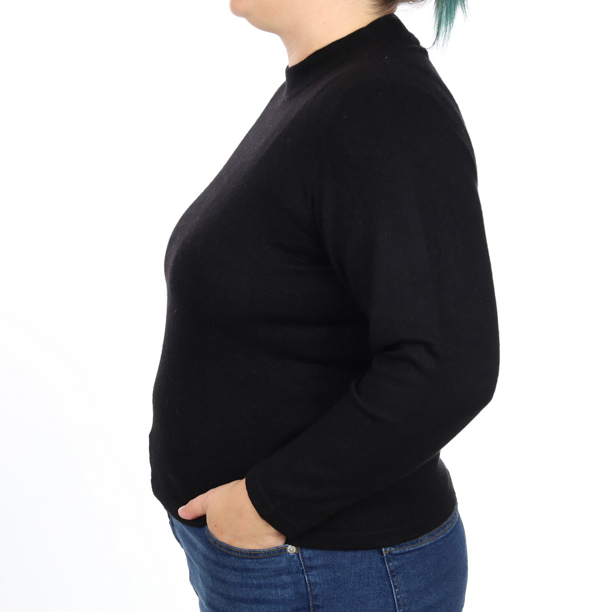 Black Cashmere Turtle Neck Jumper Large