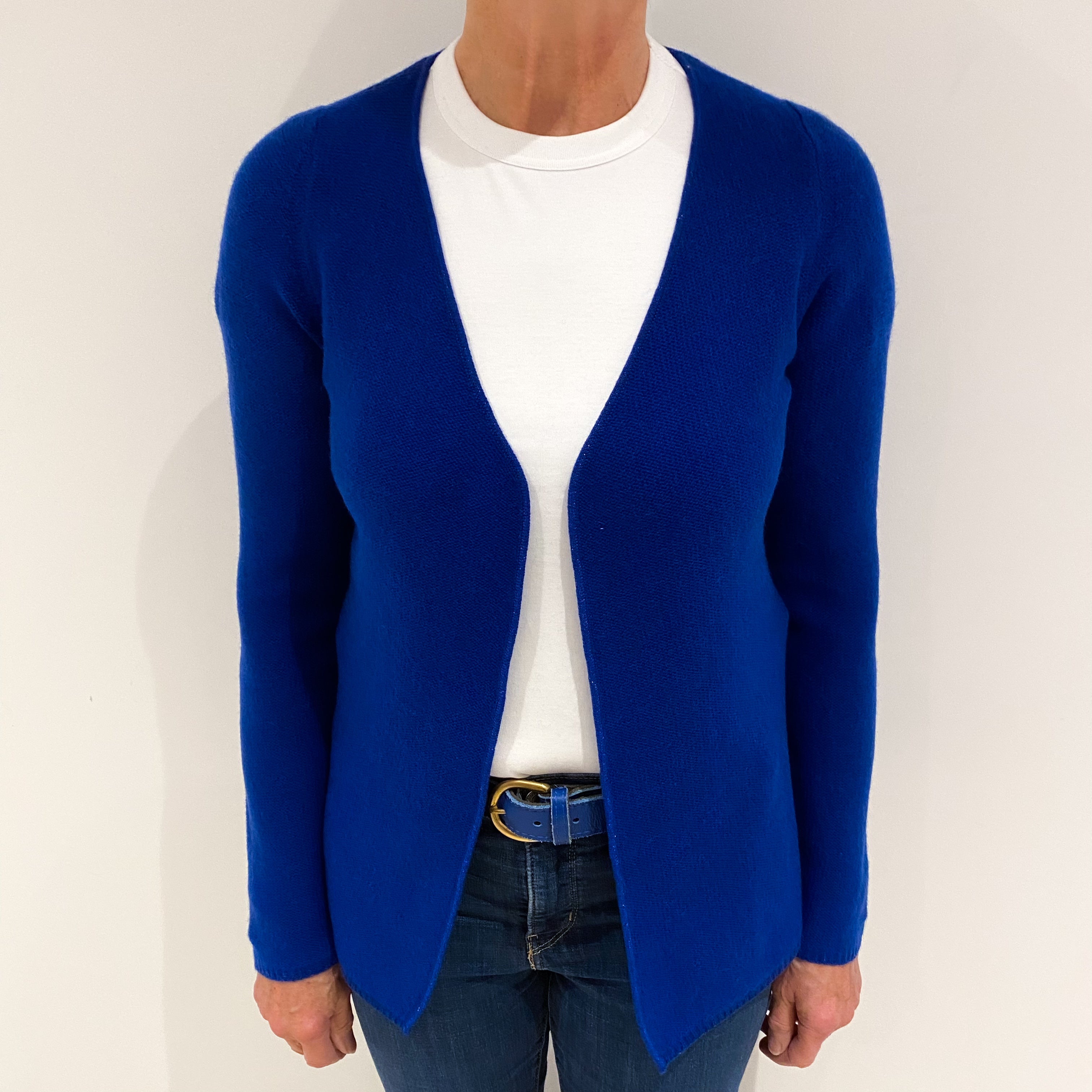 Brand New Admiral Blue Cashmere Cardigan Medium