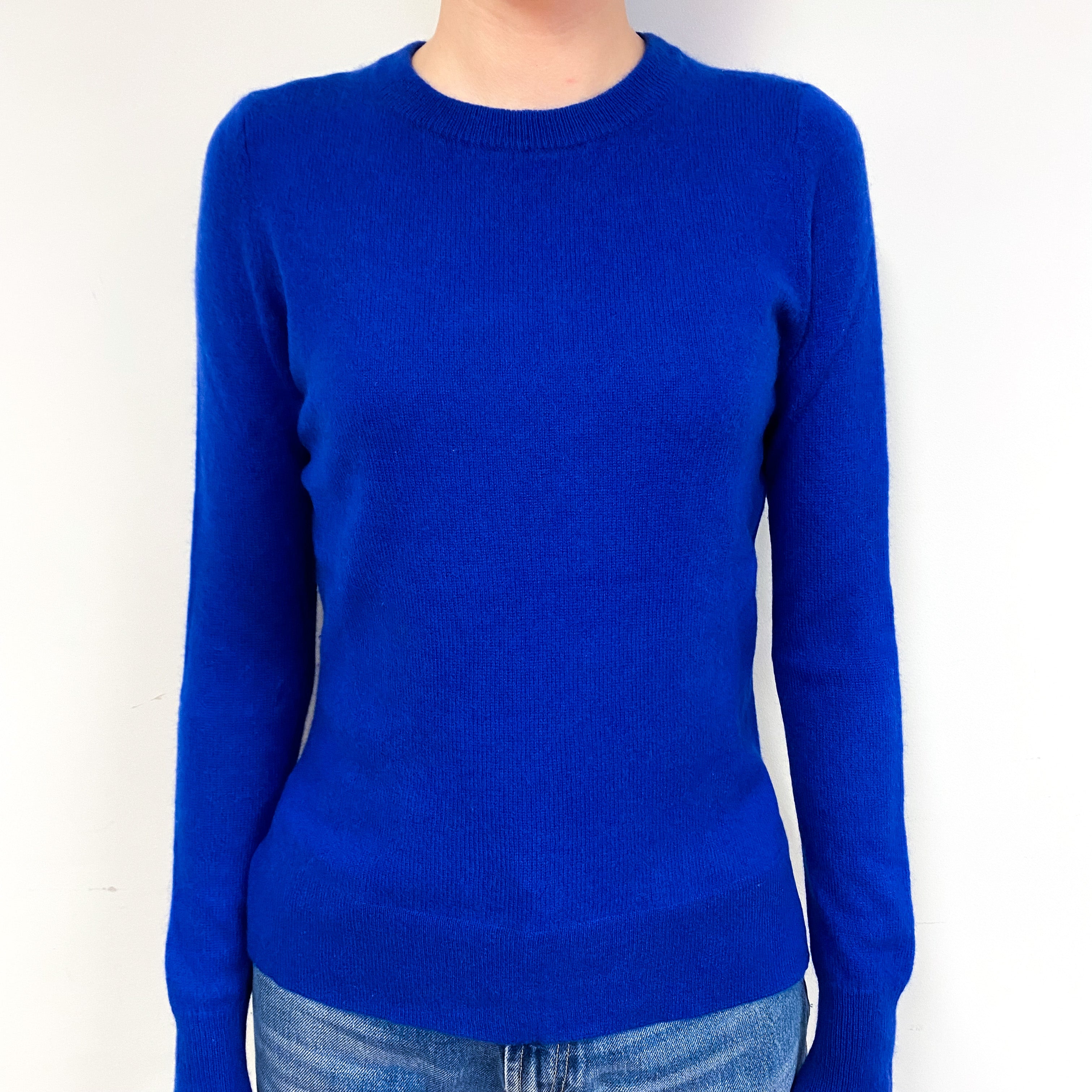 Admiral Blue Cashmere Crew Neck Jumper Extra Small
