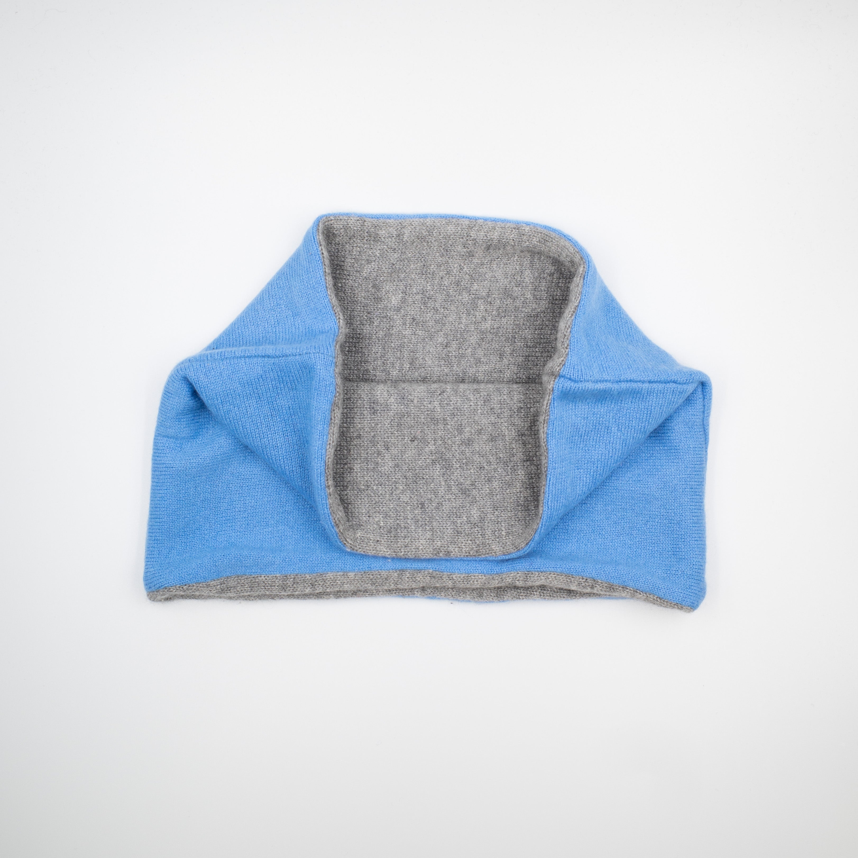 Cornflower Blue and Ash Grey Neck Warmer