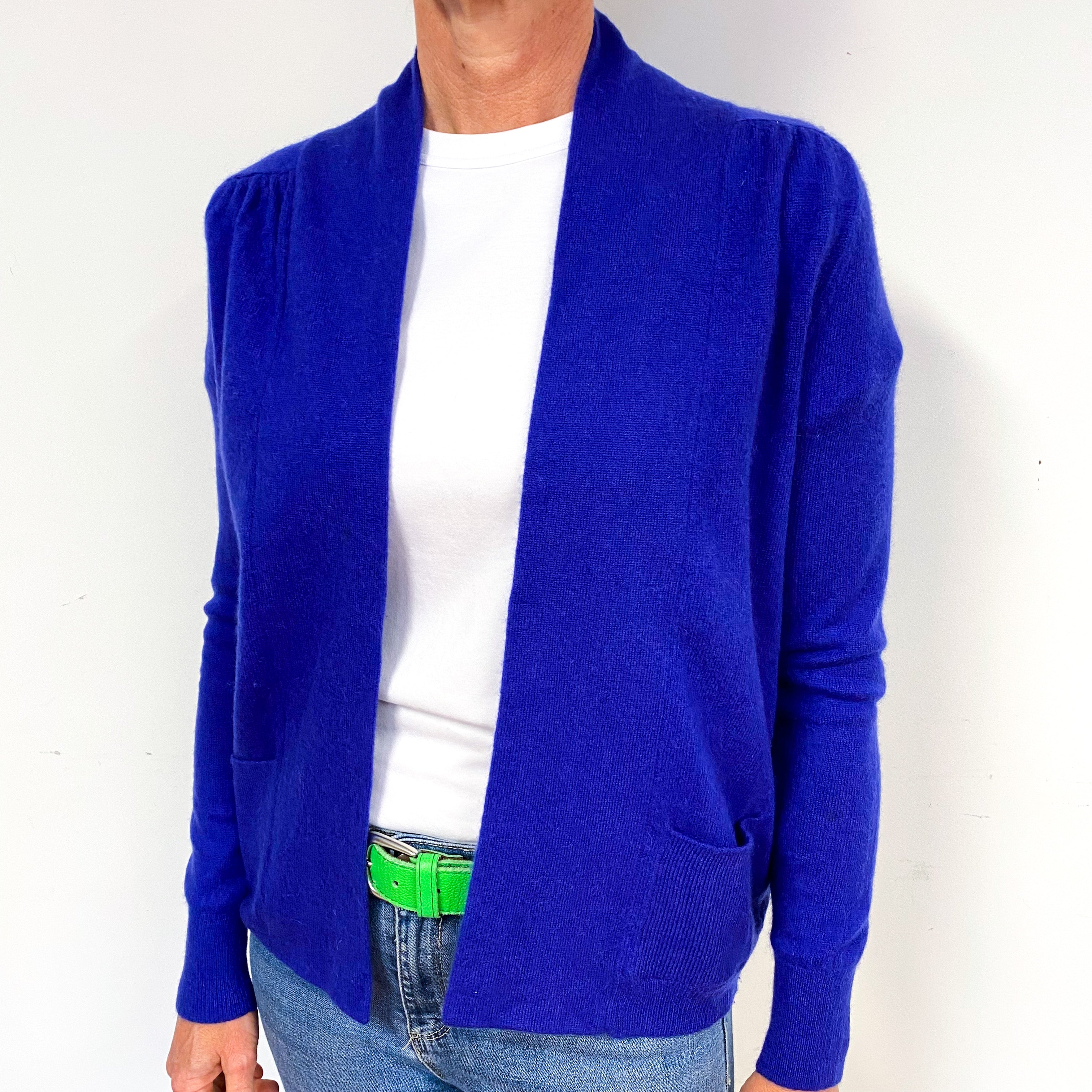 Indigo Purple Cashmere Edge to Edge Cardigan Medium