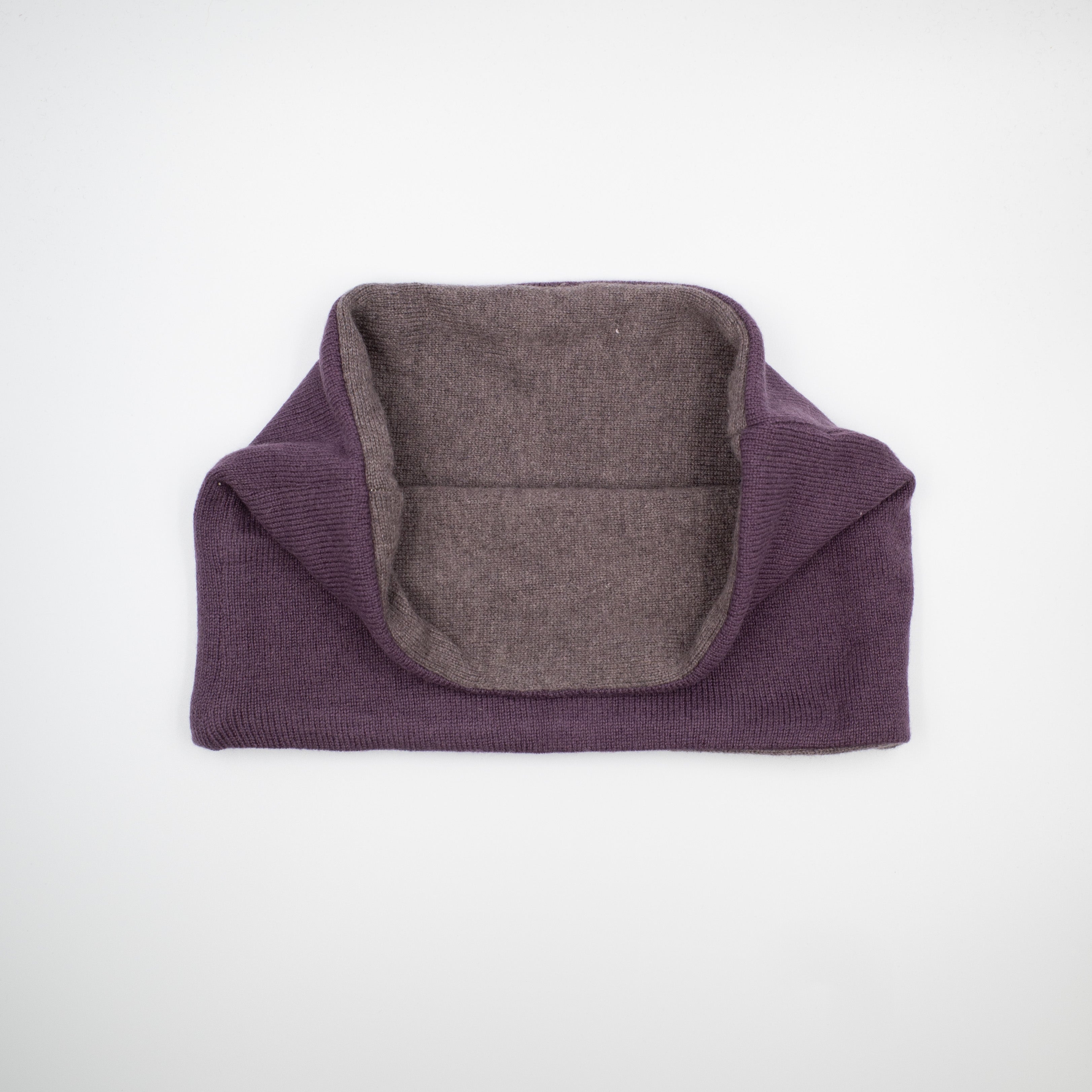 Men’s Blueberry Purple and Donkey Brown Neck Warmer