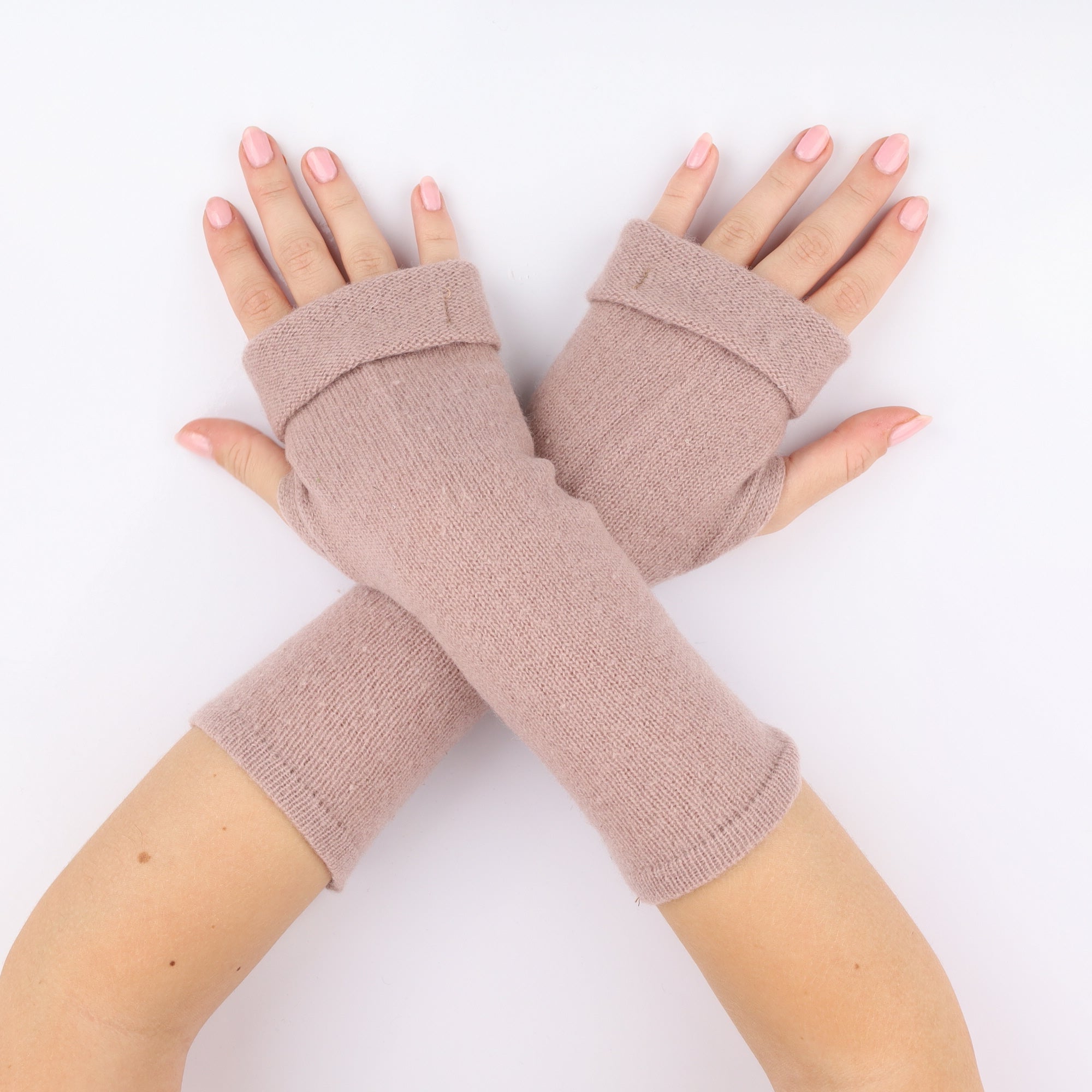 Muted Heather Fingerless Gloves