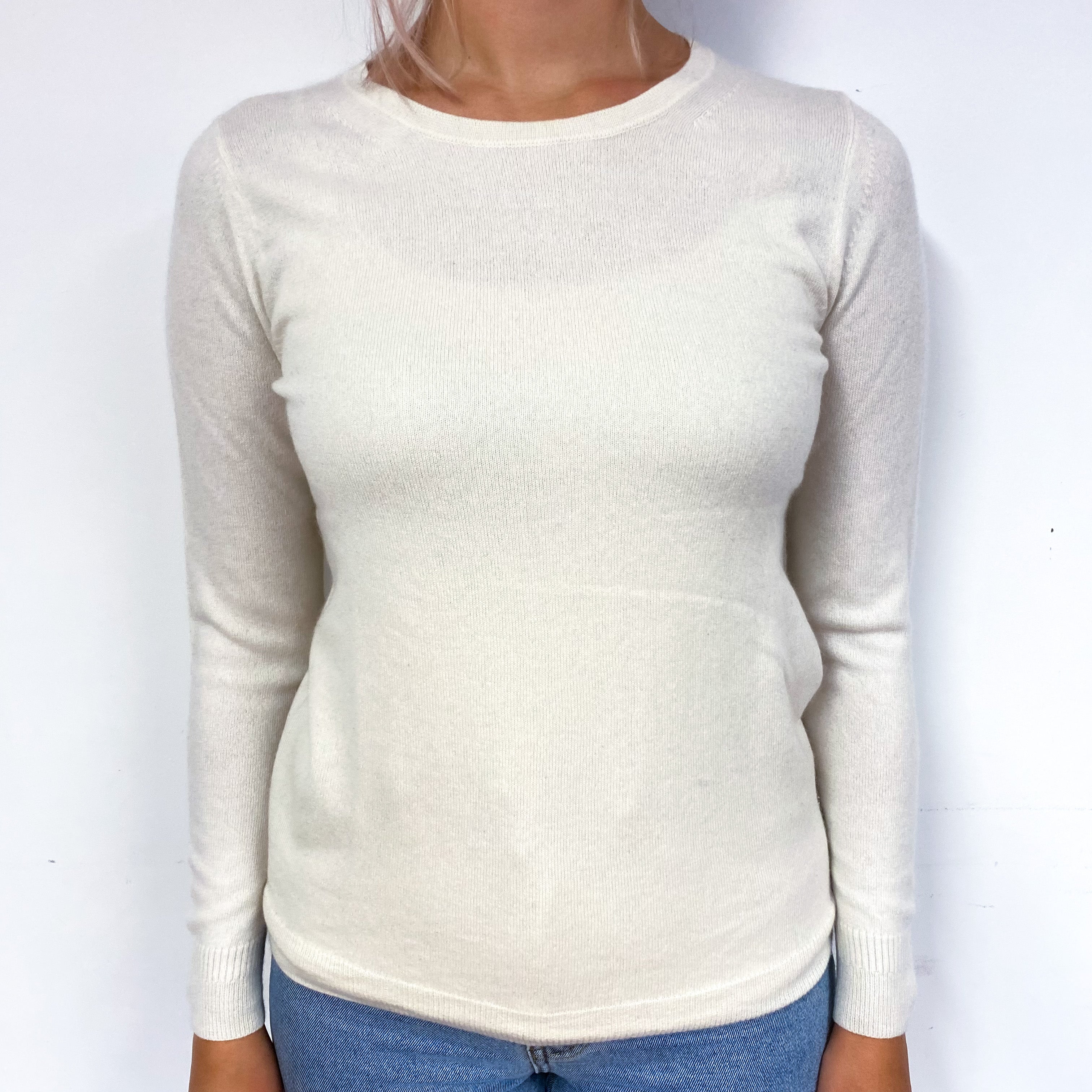 Cream Cashmere Crew Neck Jumper Small