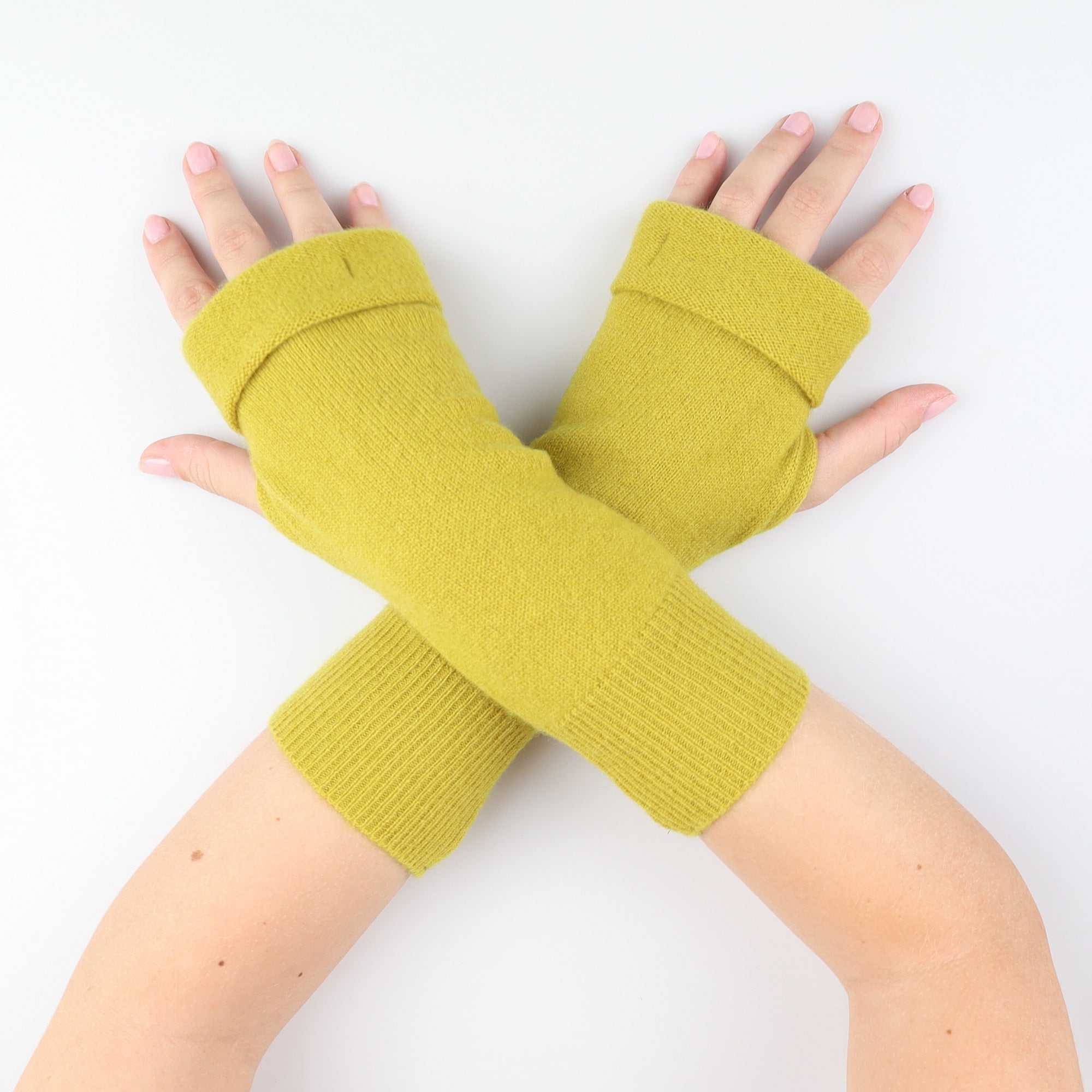 Mustard Yellow Fingerless Gloves