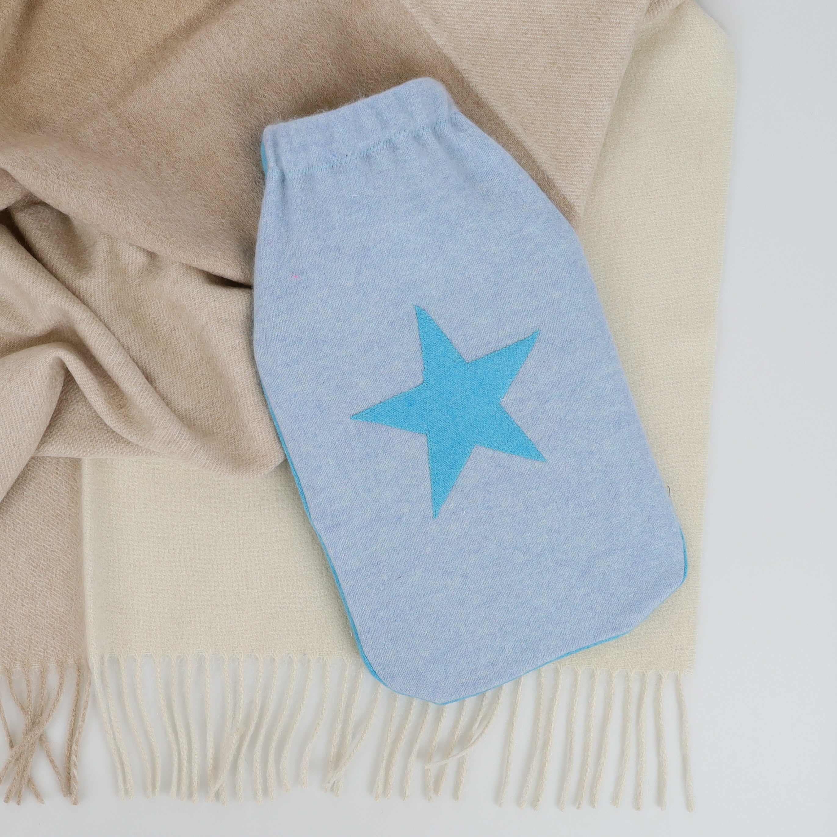 Sky Blue Cashmere Large Hot Water Bottle