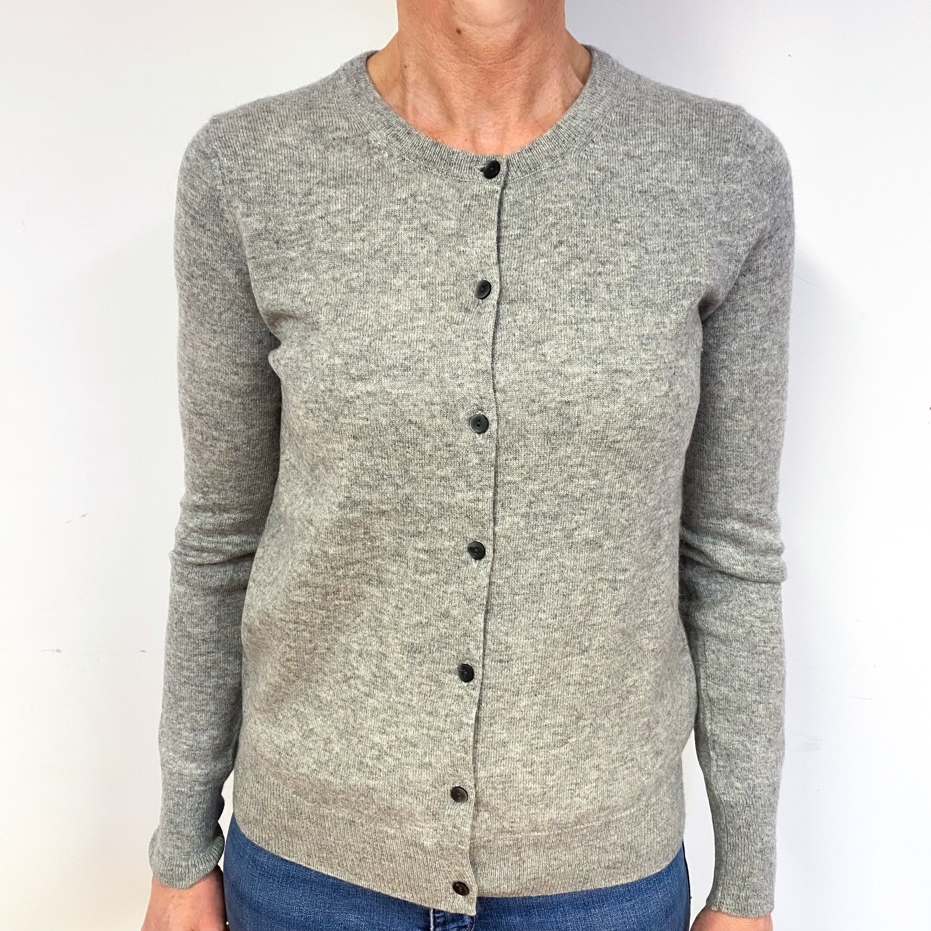 Smoke Grey Cashmere Cardigan Medium