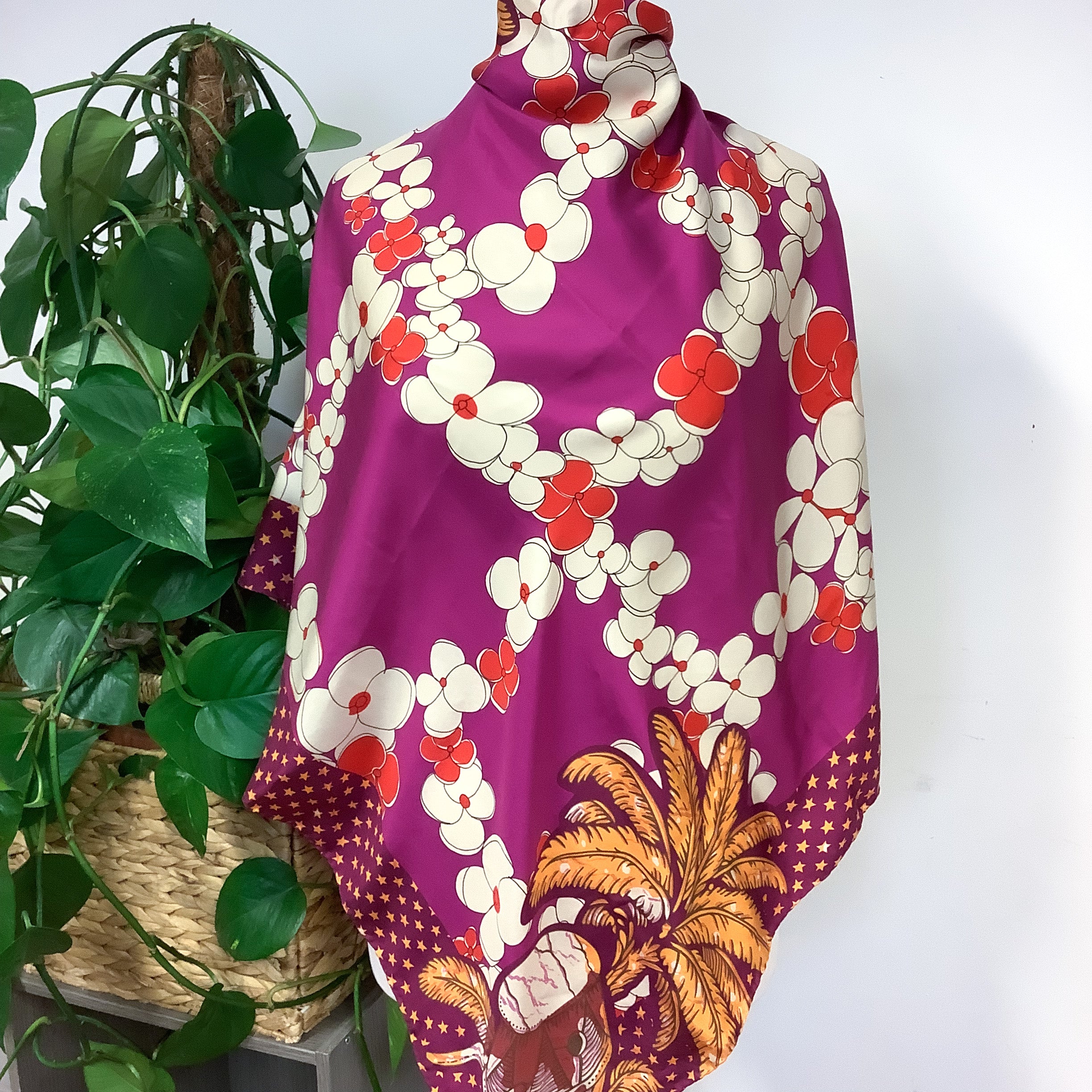 Brand New Mantero Abstract Silk Scarf