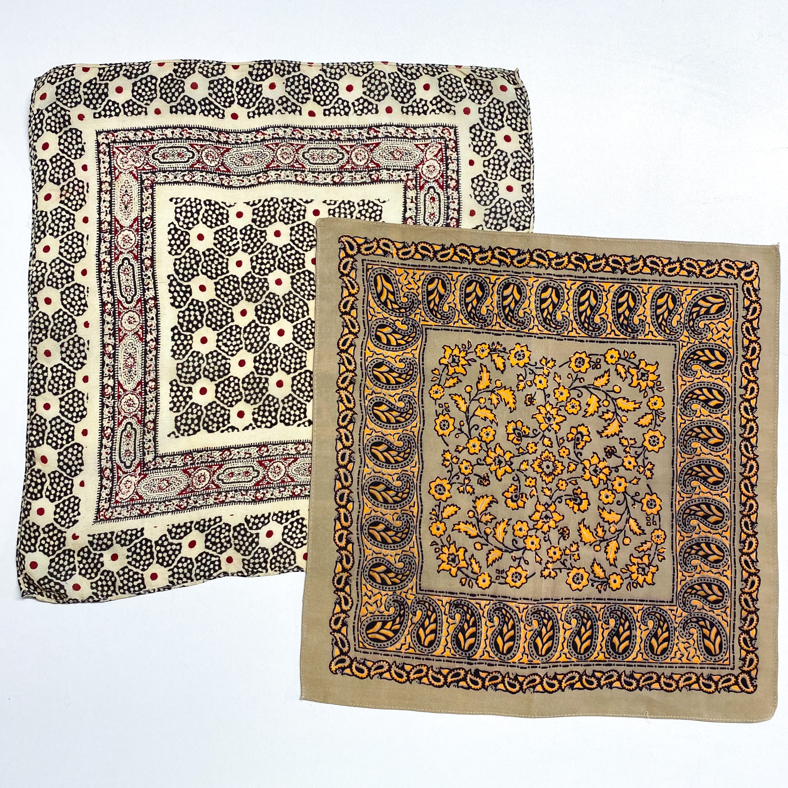 Pair of Small Vintage Silky Hankies