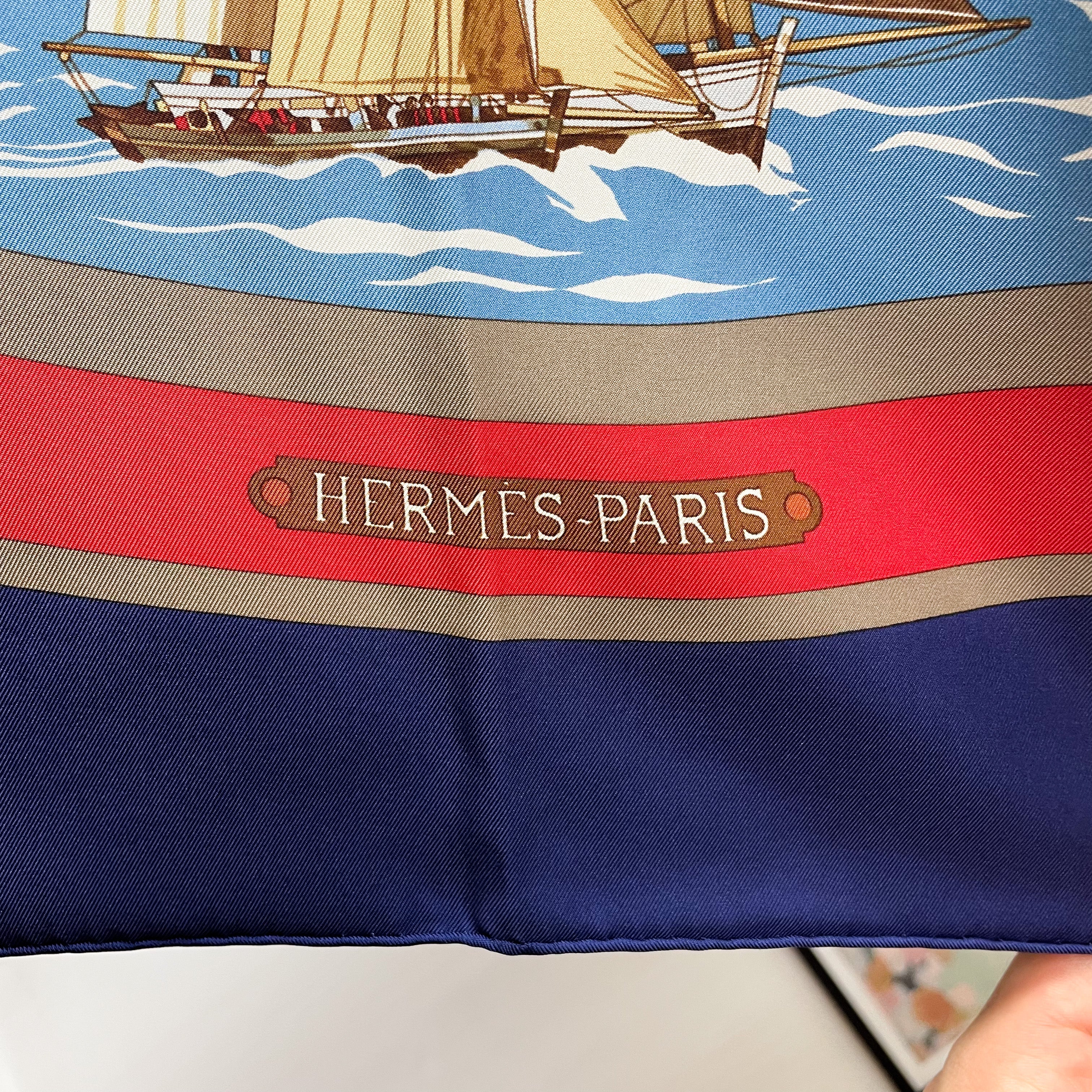 Unworn Boxed Hermes Belles Amures 2002 Vintage Silk Scarf