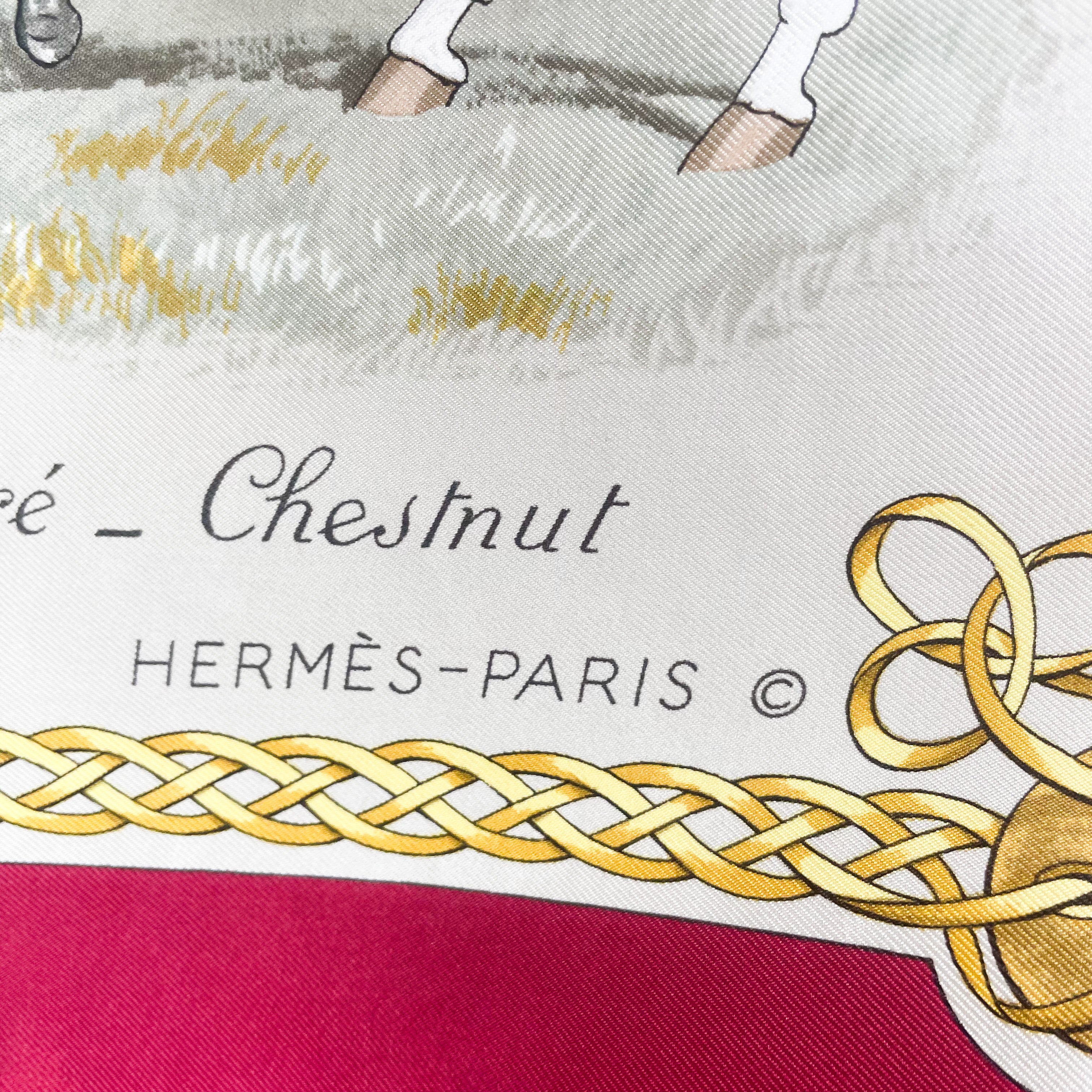 Boxed Hermes Les Roves 1968 Designer Silk Scarf