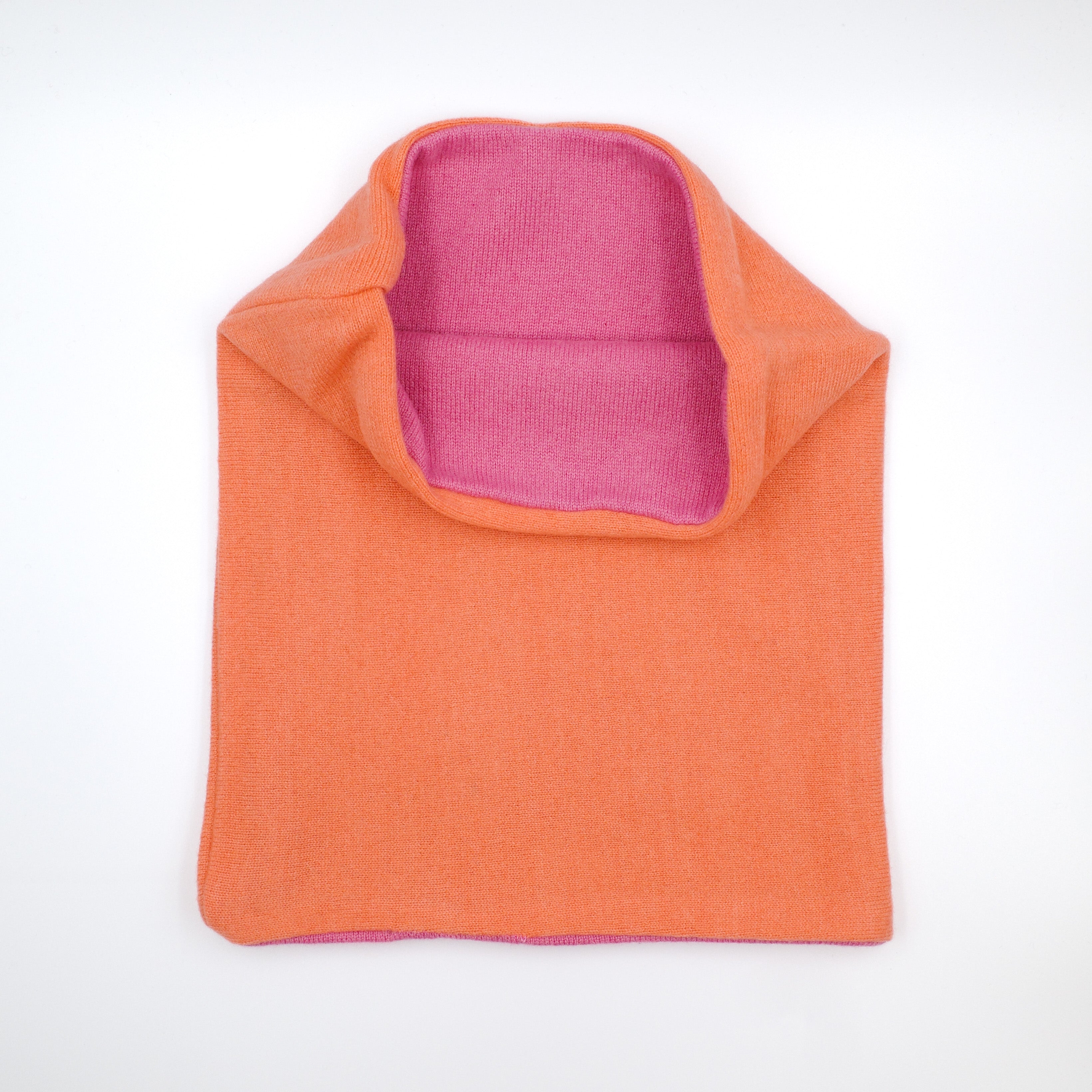 Soft Orange and Pink Luxury Double Layered Snood