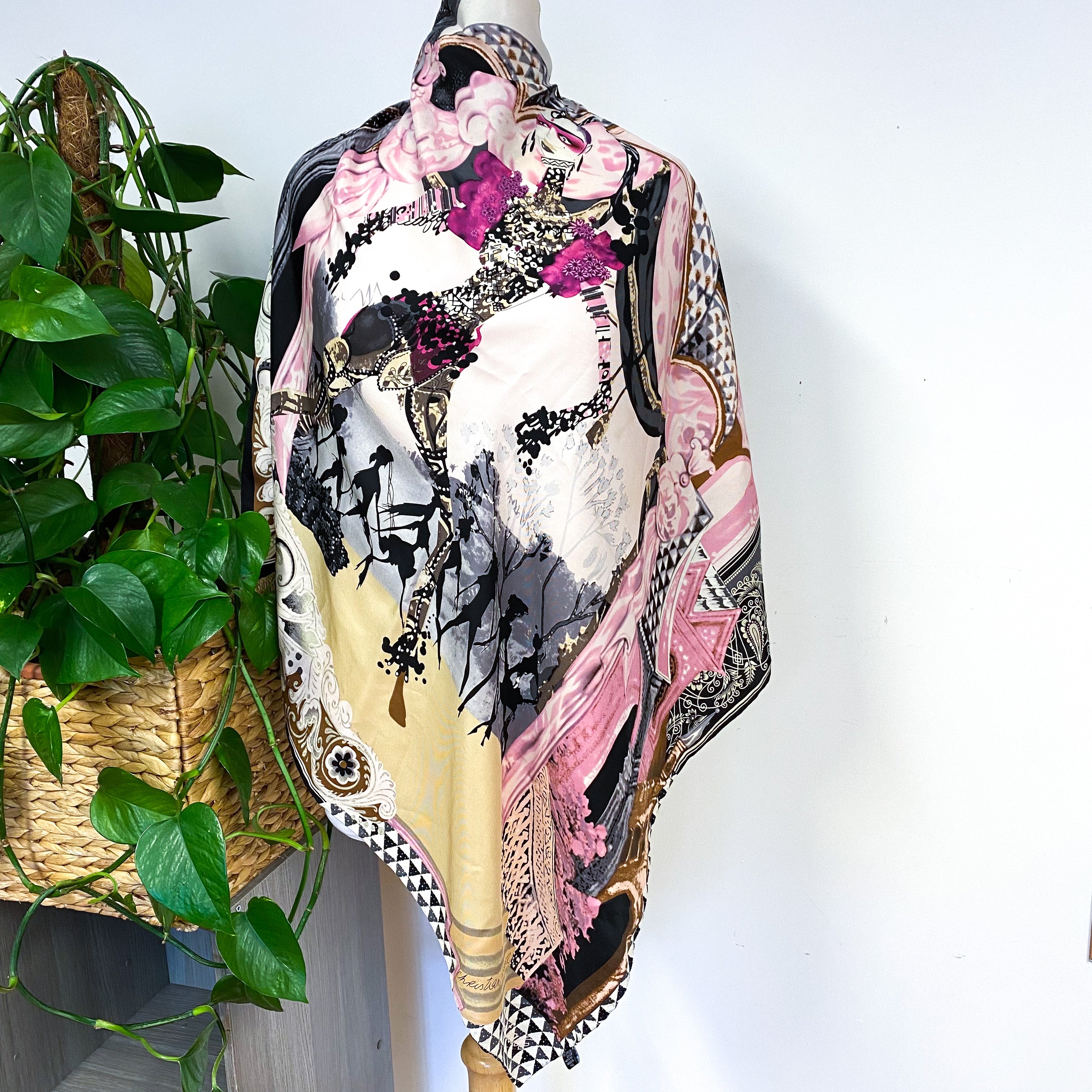 Christian Lacroix Abstract Silk Scarf