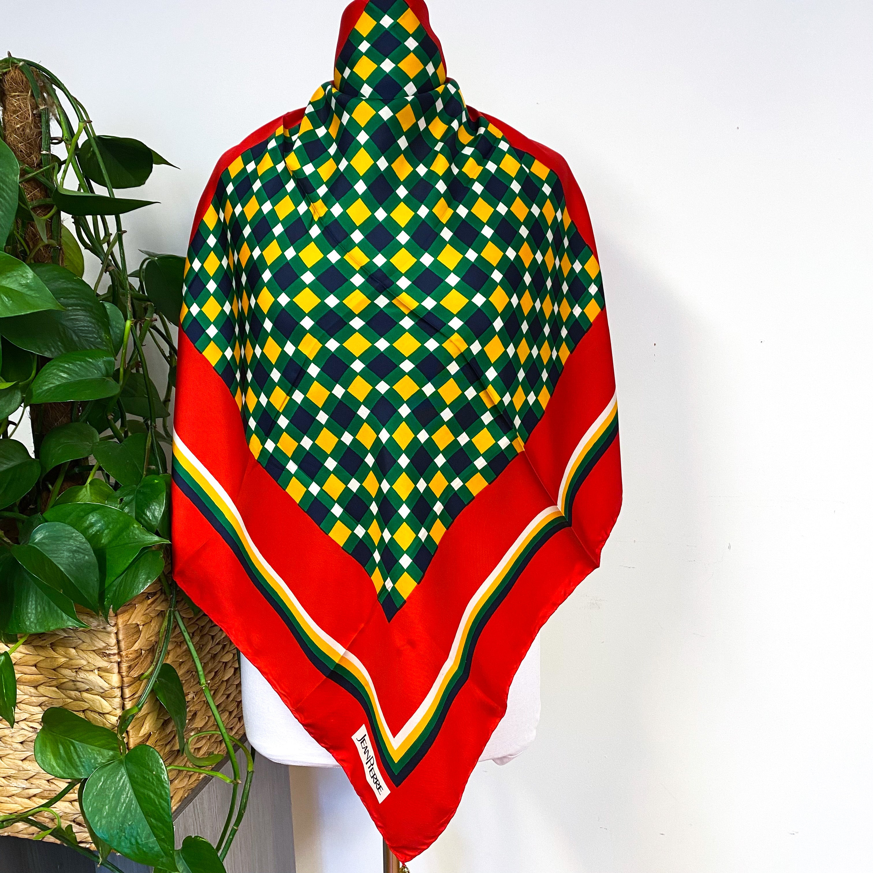 1970s Jean Pierre Vintage Silk Scarf