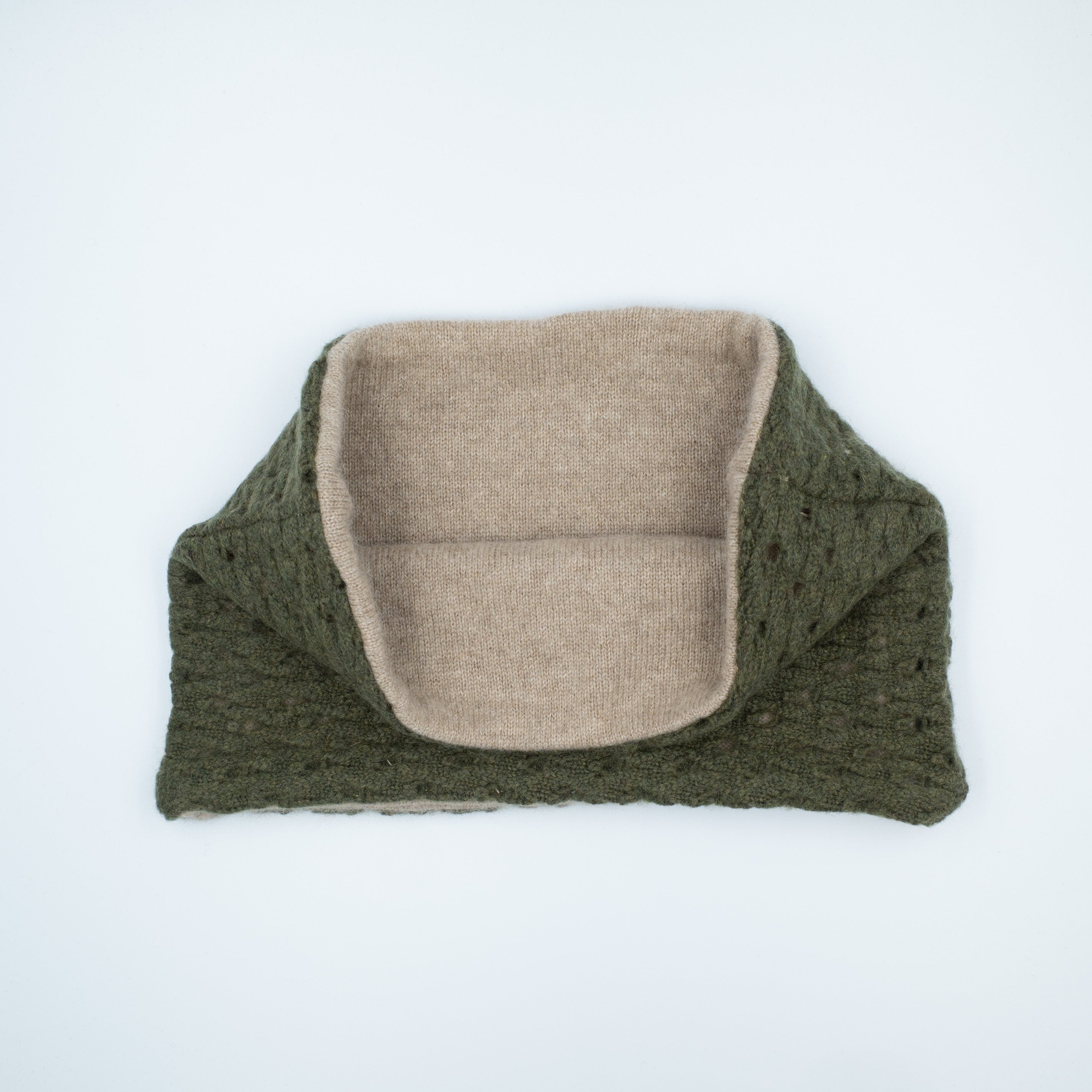 Fawn and Textured Khaki Neck Warmer