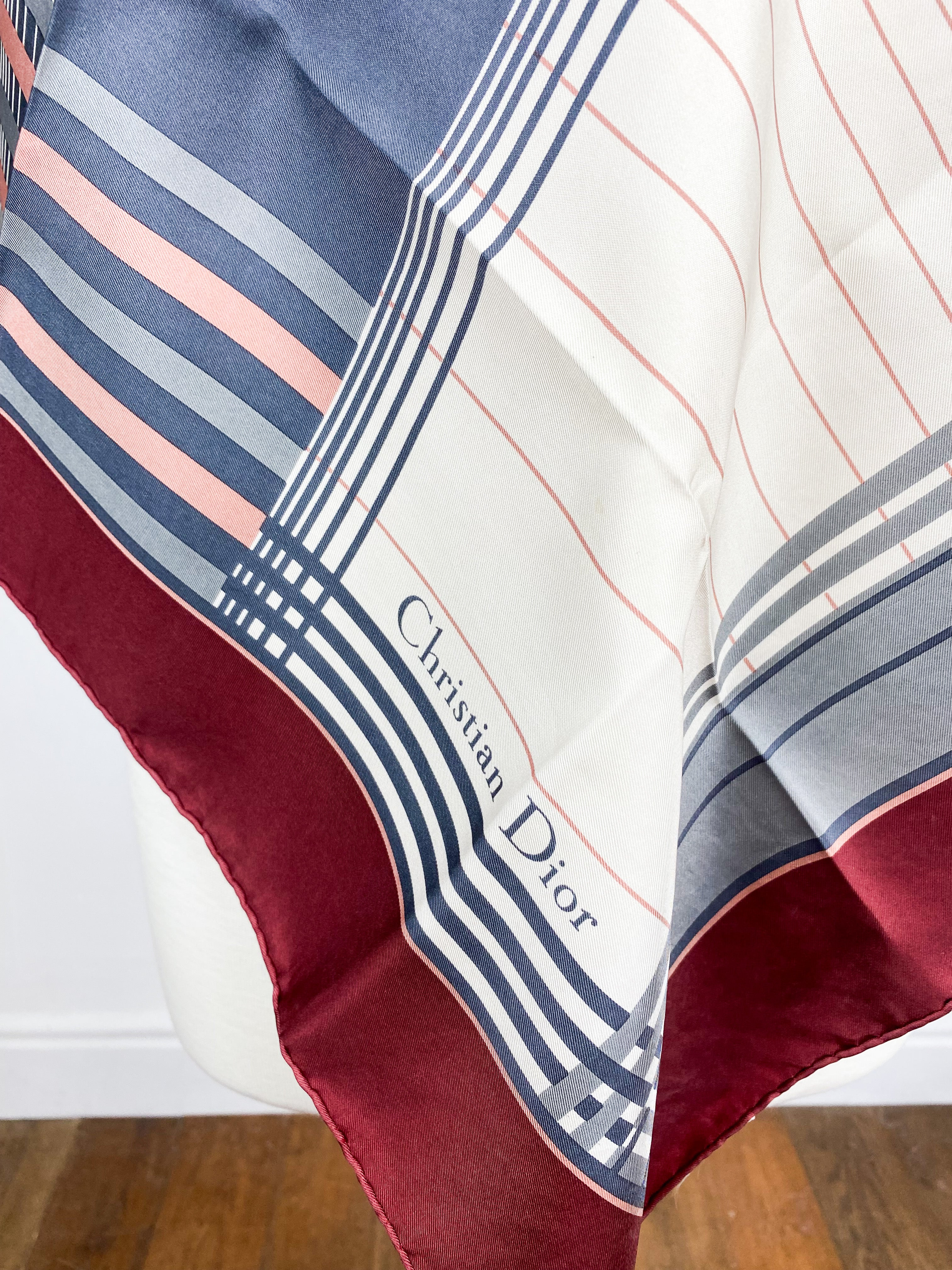 Christian Dior 1970s Vintage Silk Scarf