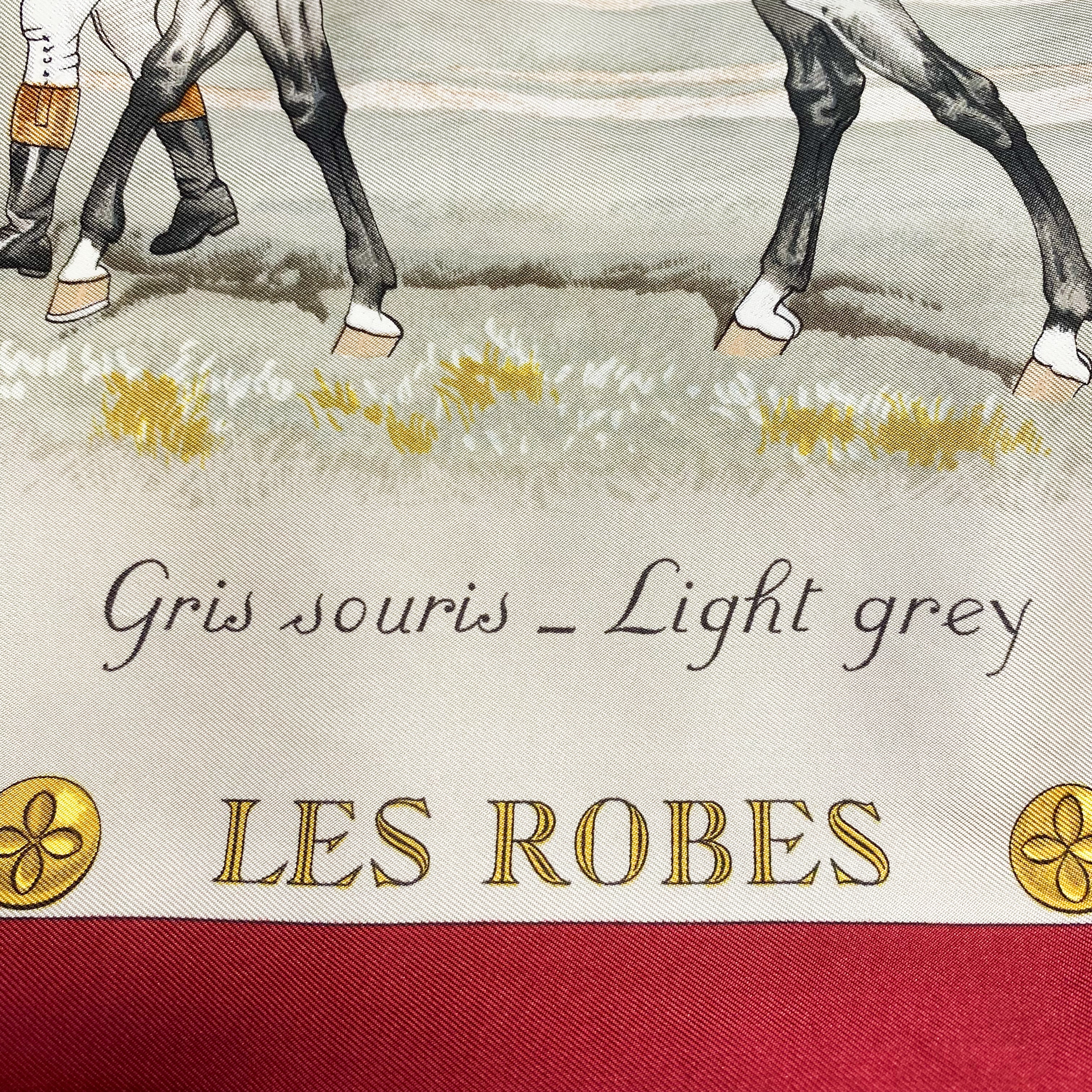 Boxed Hermes Les Roves 1968 Designer Silk Scarf