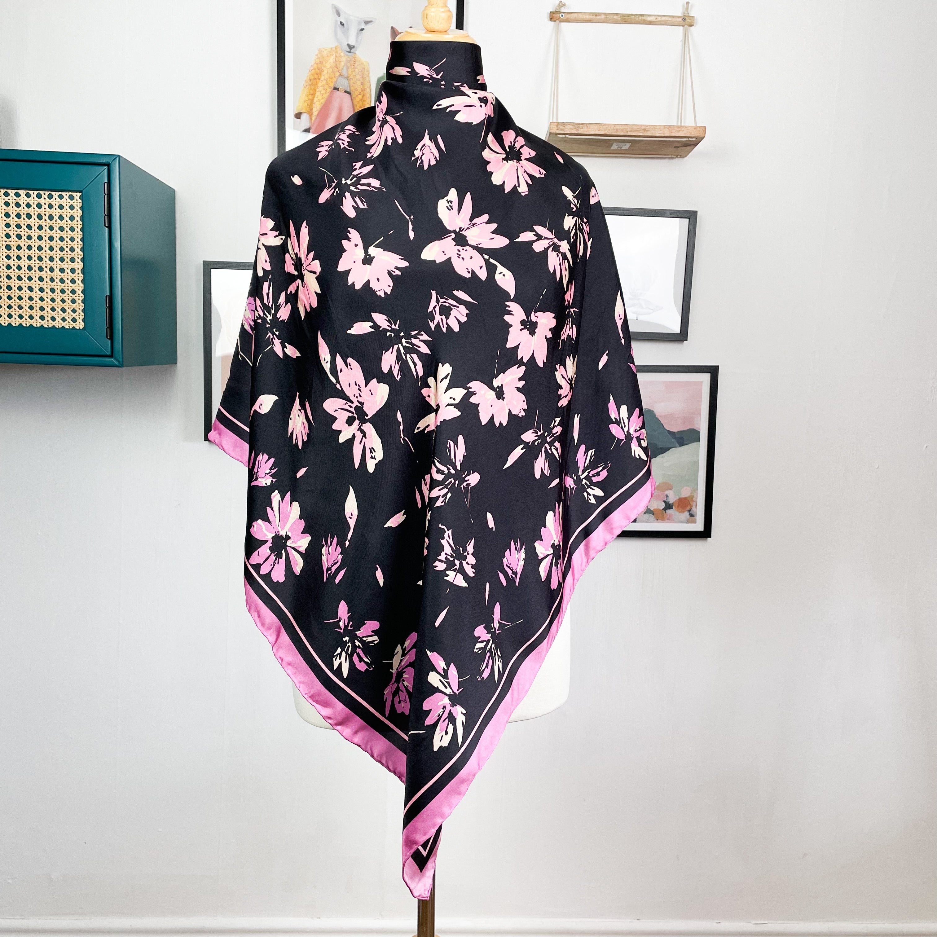Beckford Silk Floral Vintage Silk Scarf