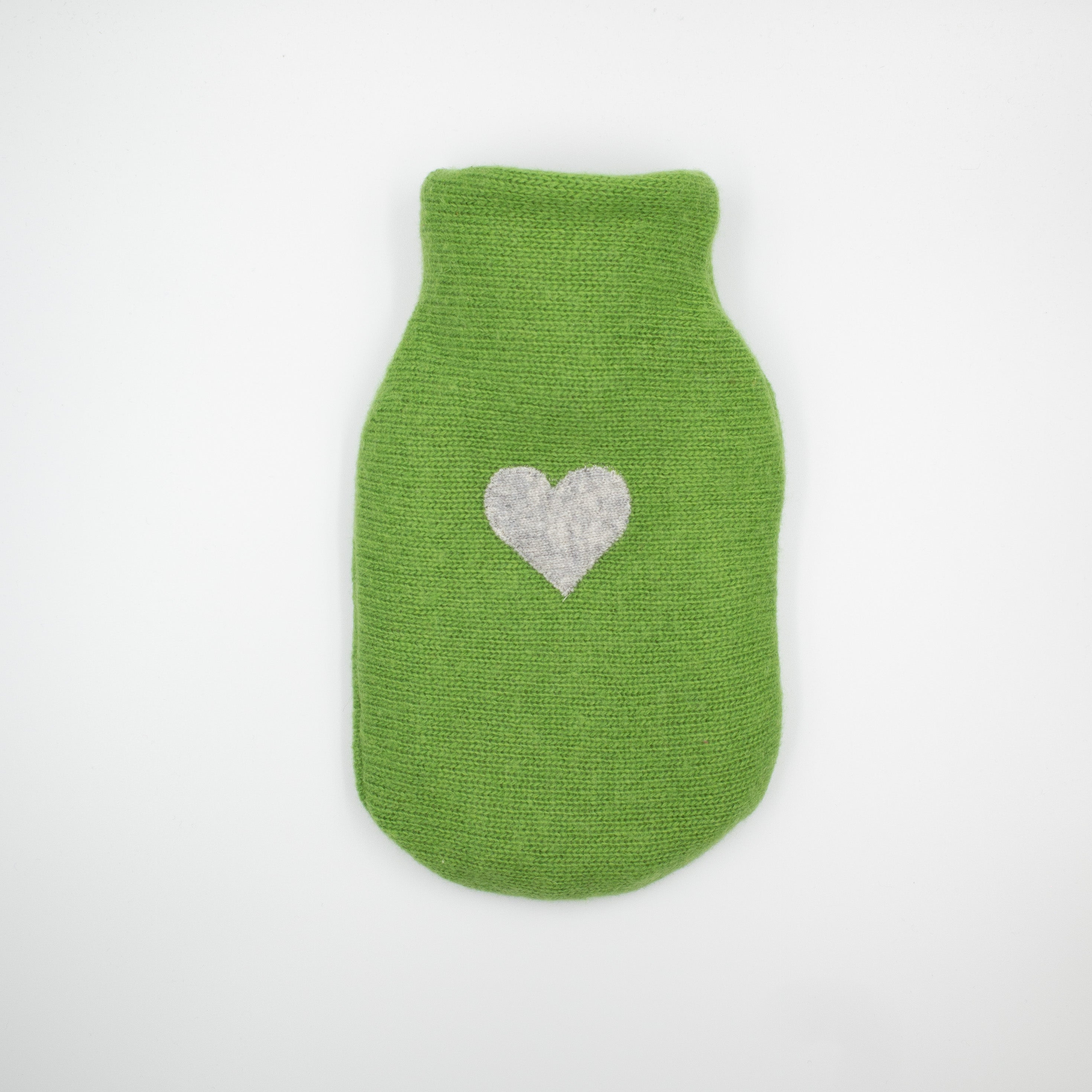 Jade Green Cable Cashmere Small Hot Water Bottle