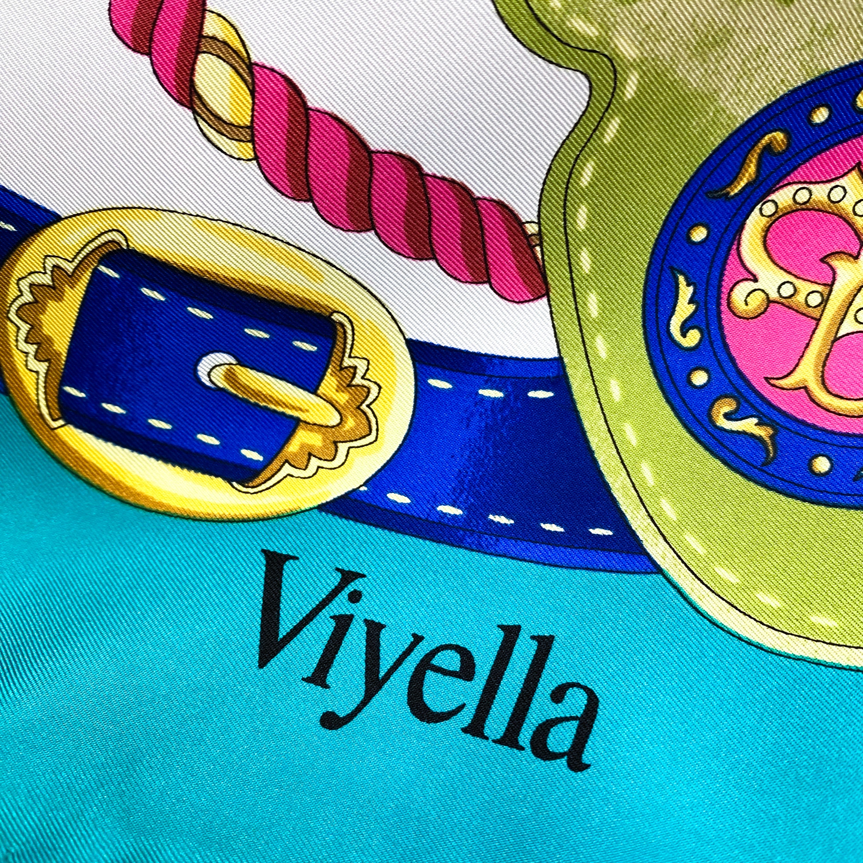 1980s Vyella Brightly Coloured Vintage Silk Scarf