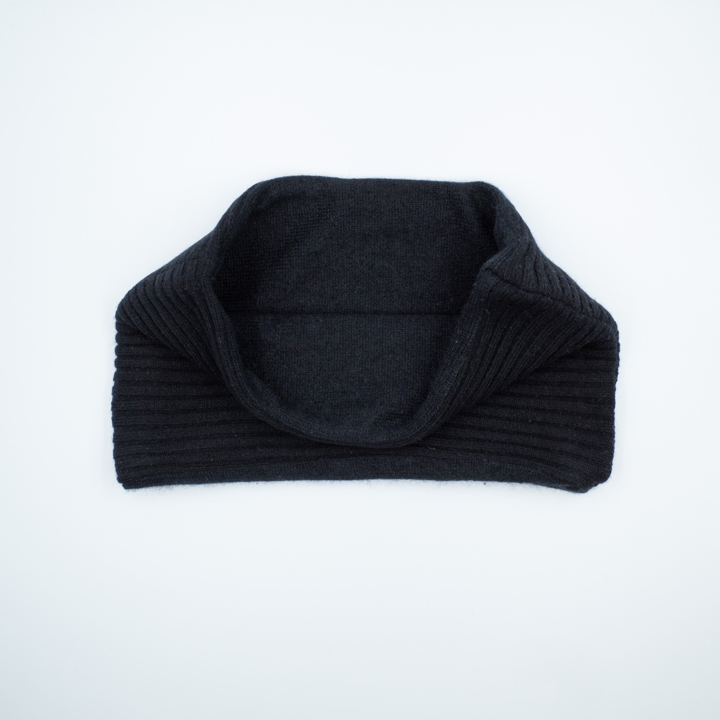 Black Ribbed Neck Warmer