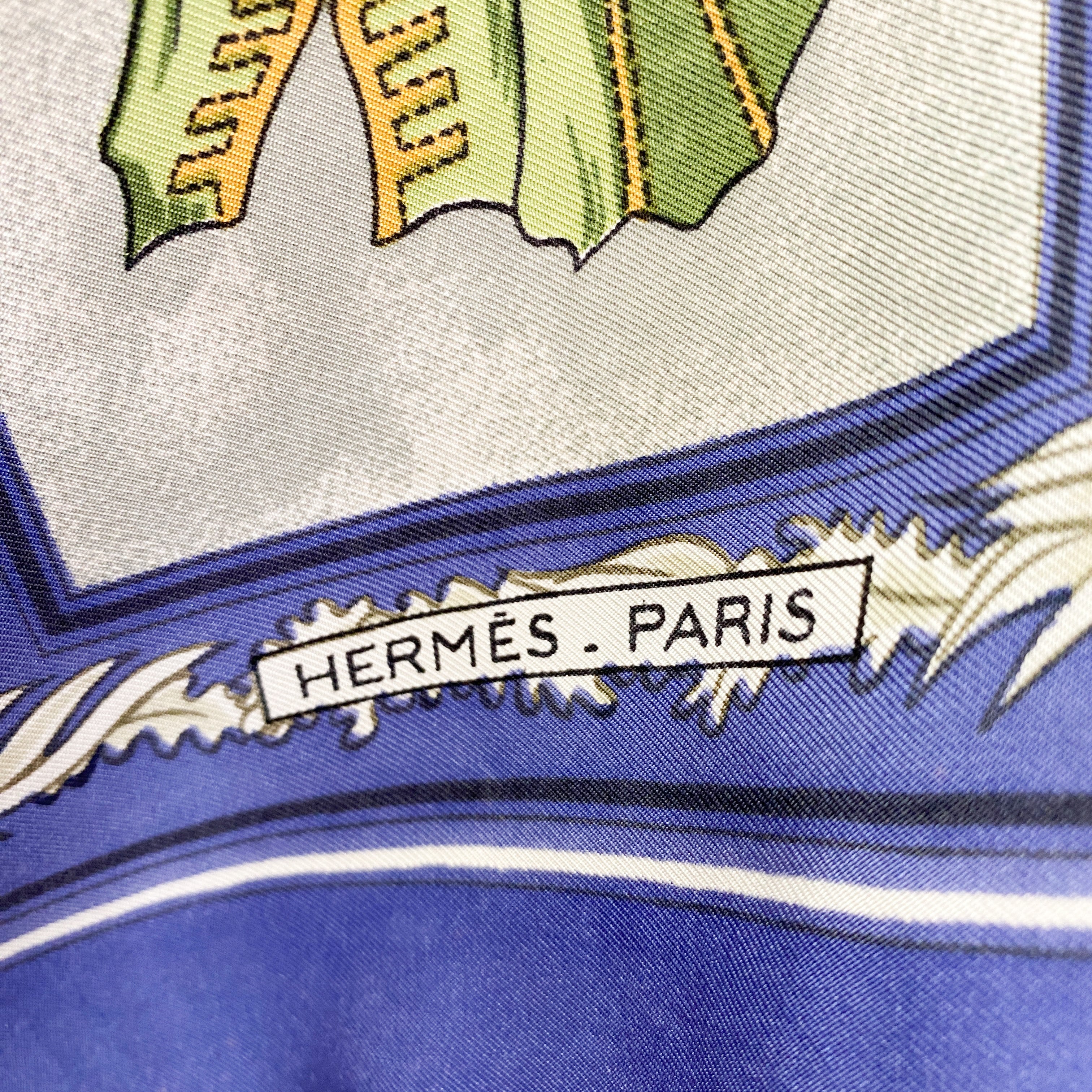 Boxed Hermes La Tenue de Venerie 1964 Designer Silk Scarf