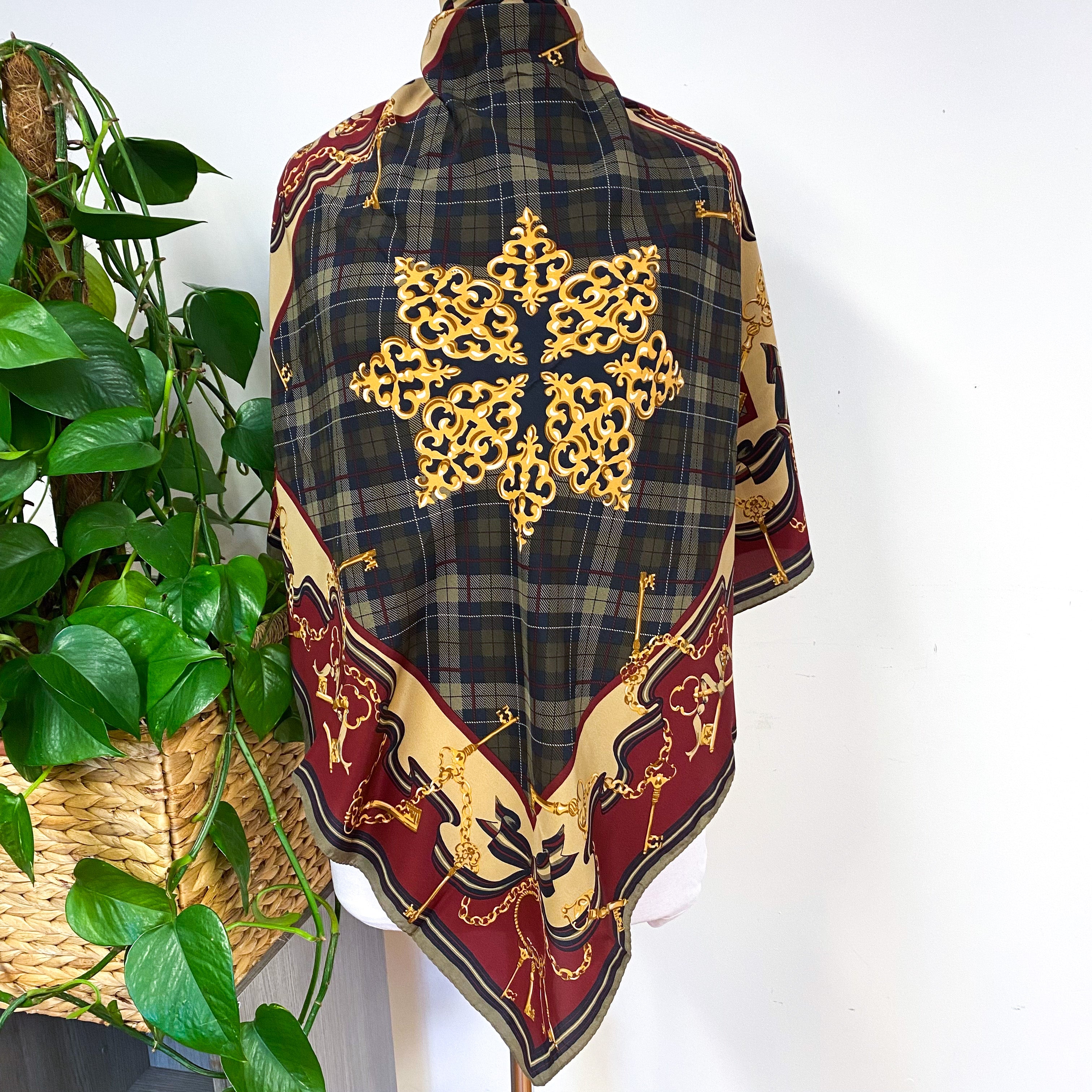 Country Casuals 1980s Vintage Silk Scarf