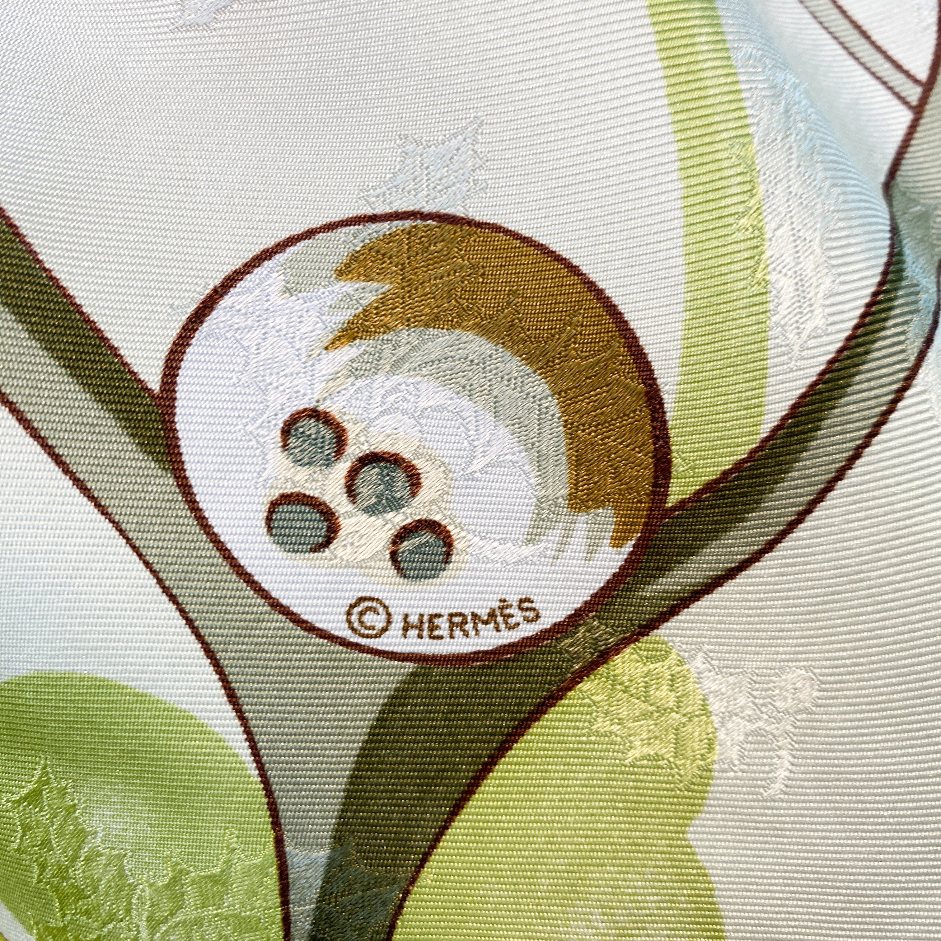 Boxed Hermes Neige d’Anton 2001 Vintage Silk Scarf