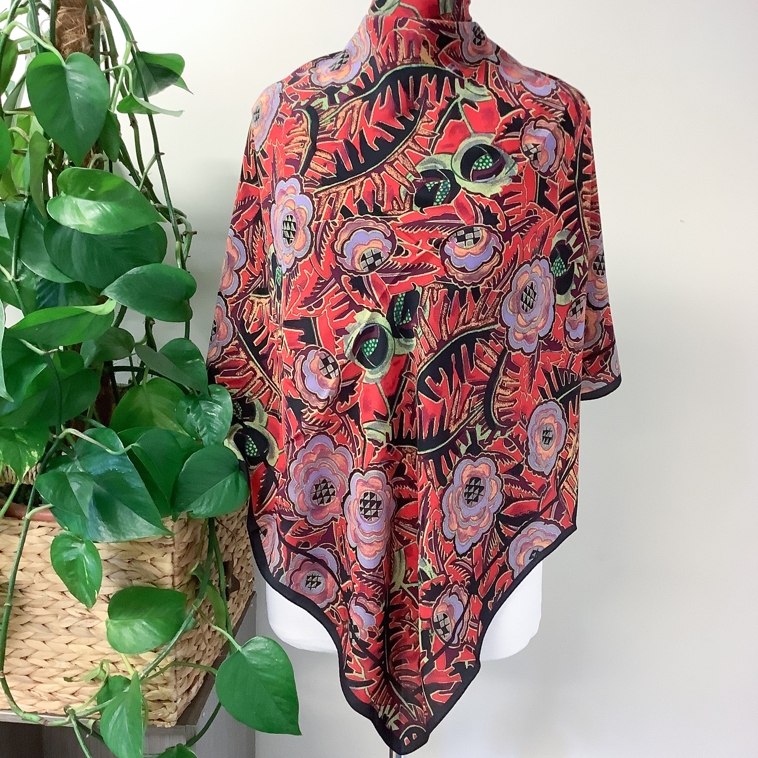 Abstract Design Modern Silk Scarf