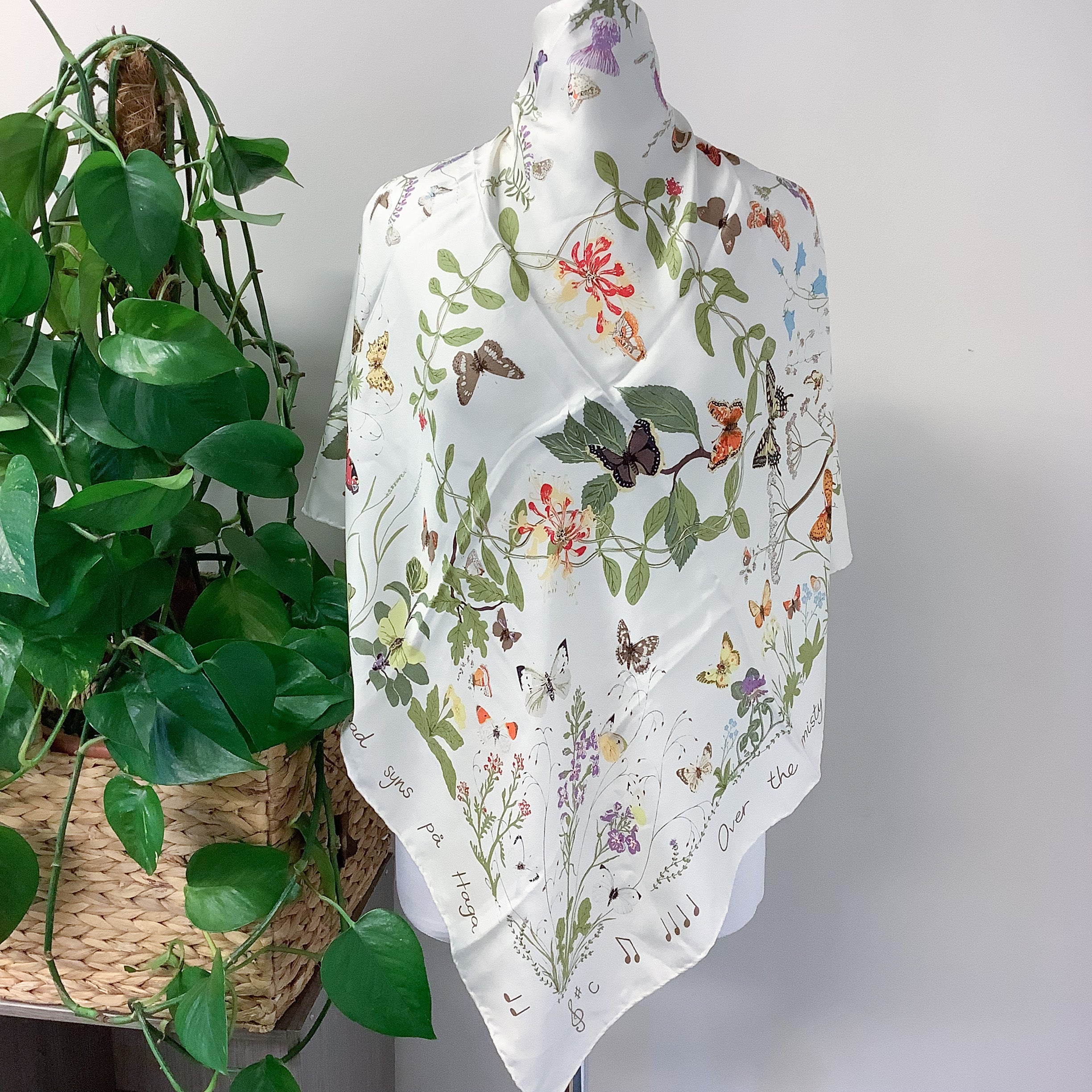 Beckford Butterflies Vintage Silk Scarf