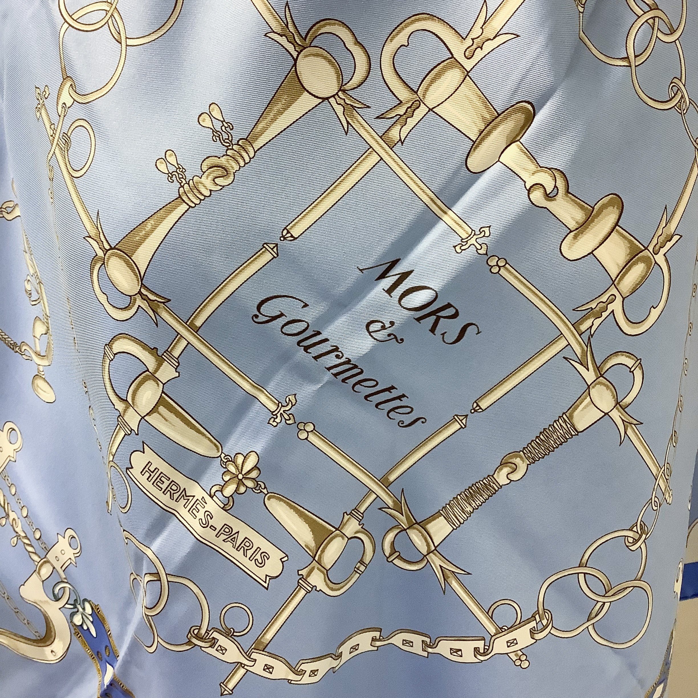 Boxed Hermes Mors et Gormettes Designer Silk Scarf