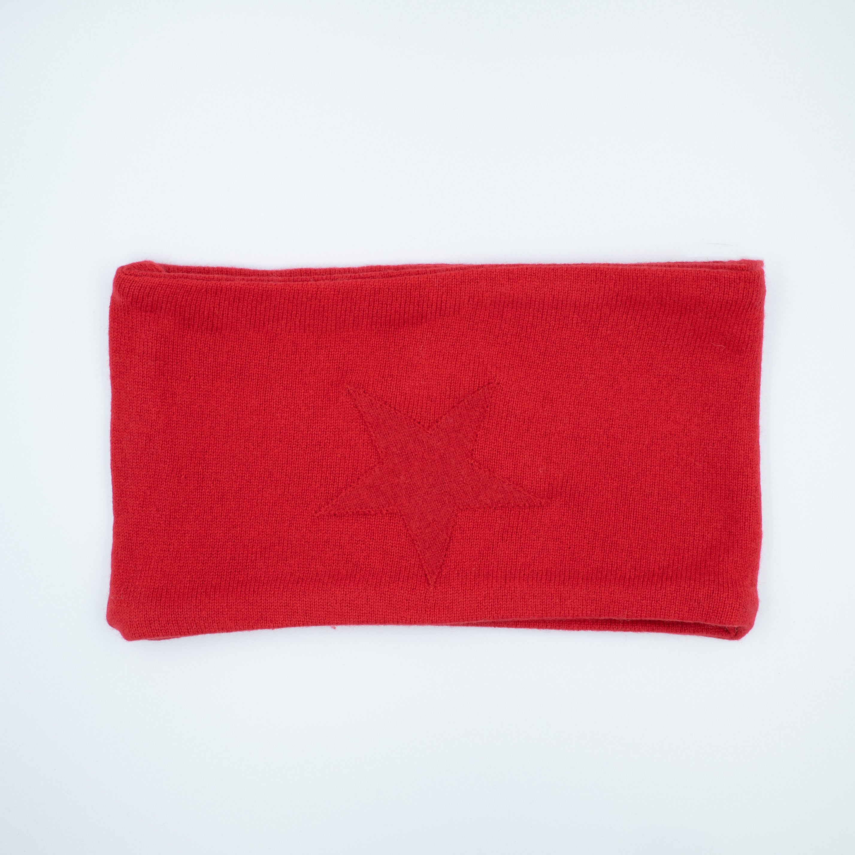 Tomato Red with Star Neck Warmer