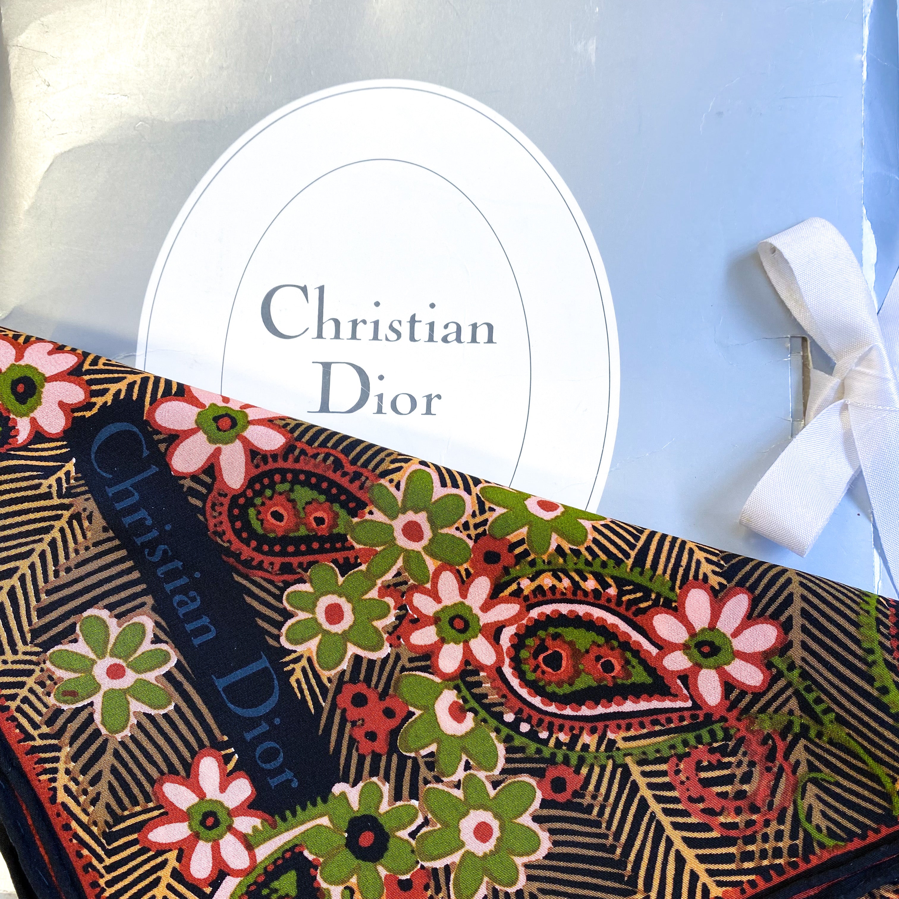 Unworn Christian Dior Vintage Silk Scarf