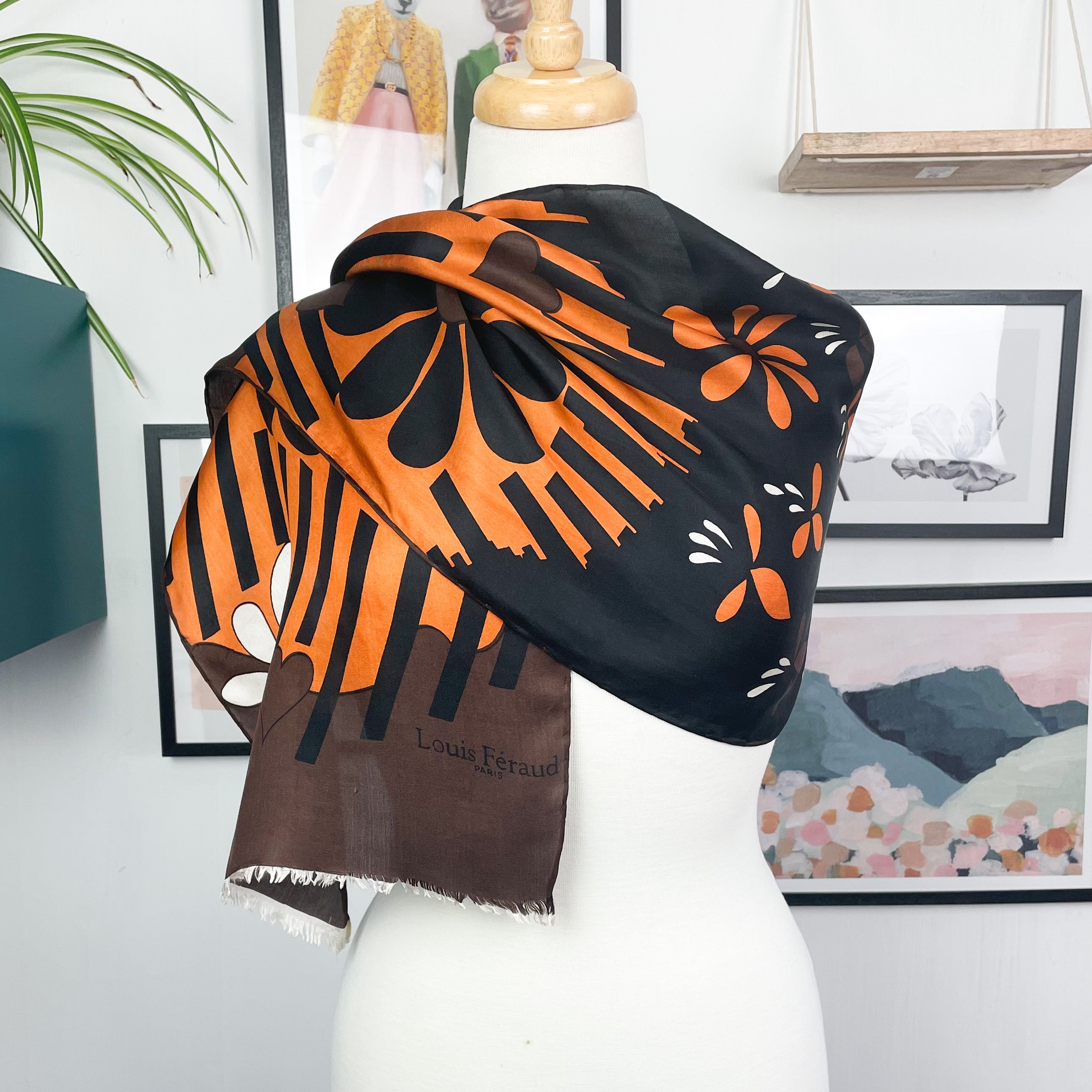 1979s Louis Feraud Vintage Silk Scarf