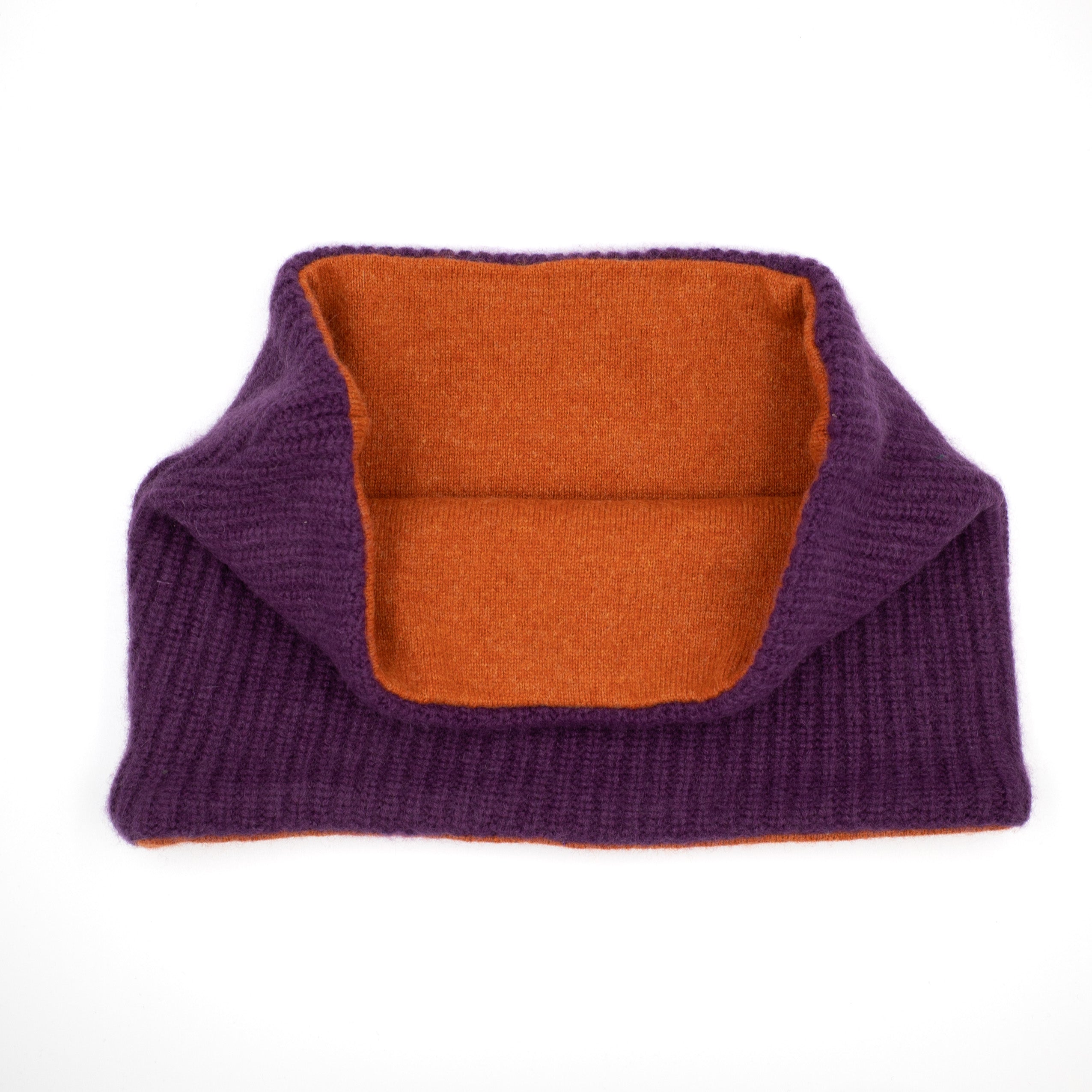 Grape Purple and Orange Neck Warmer