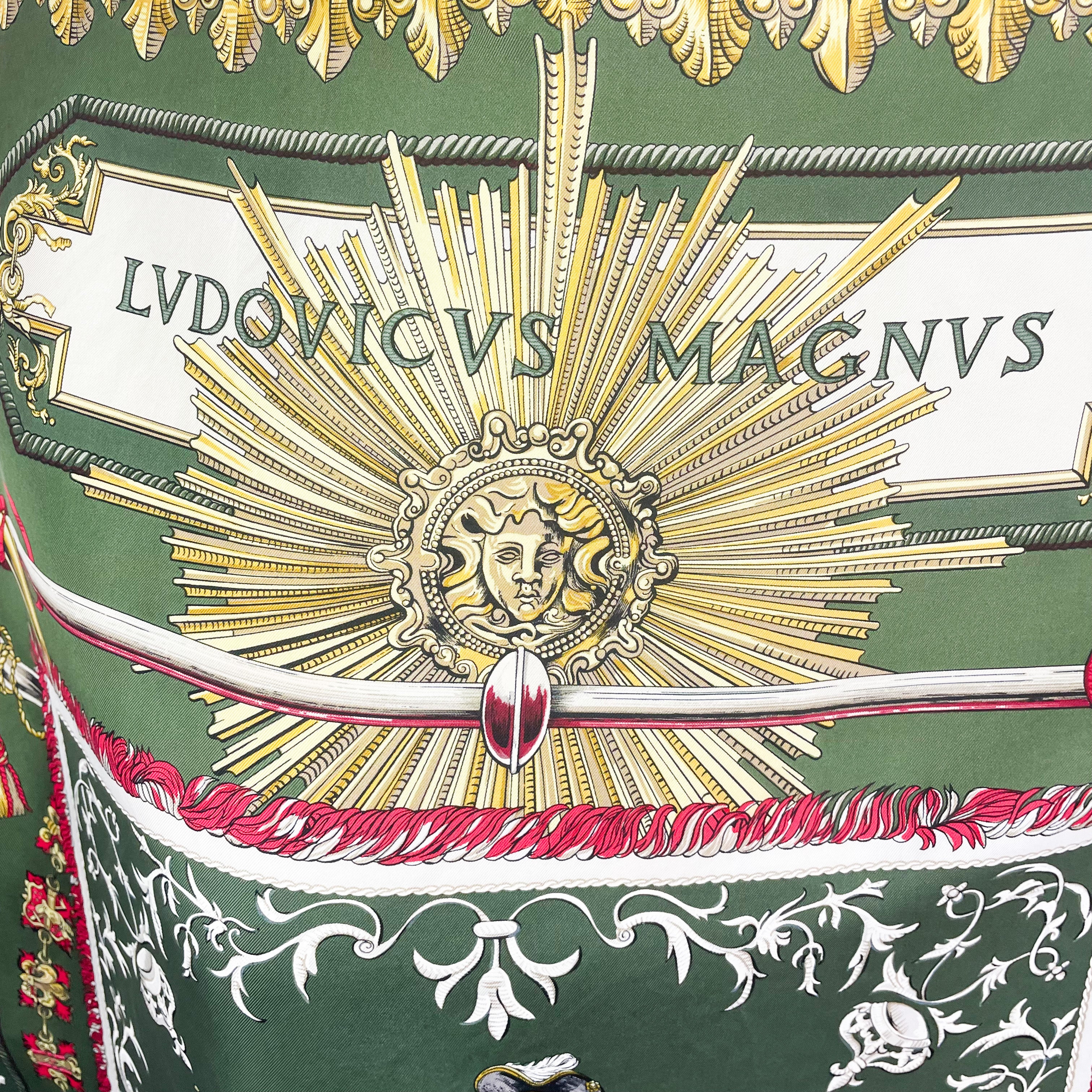 Boxed Hermes Ludovicus Magnus 1963 Designer Silk Scarf
