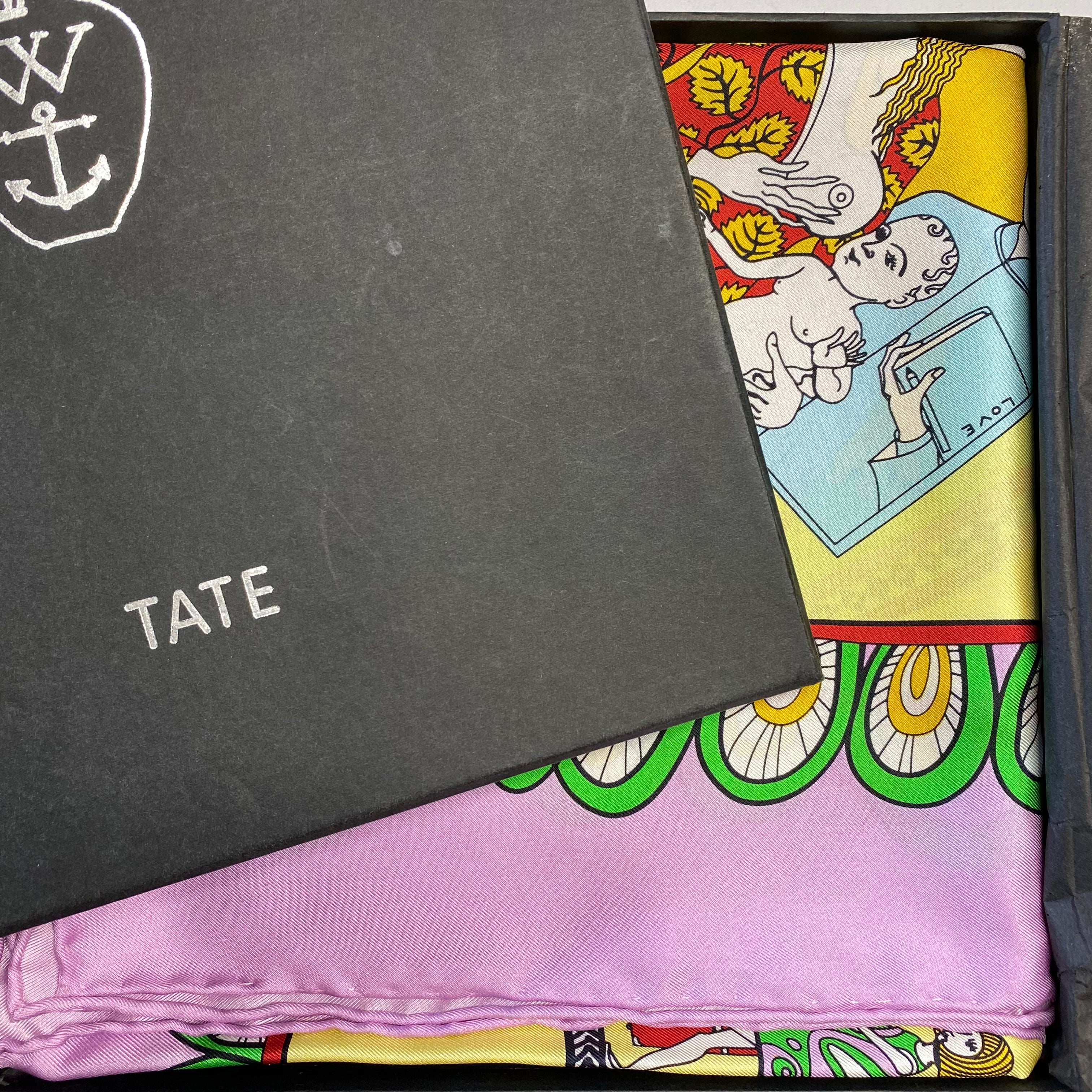 New Grayson Perry Tate Artist Map Designer Silk Scarf