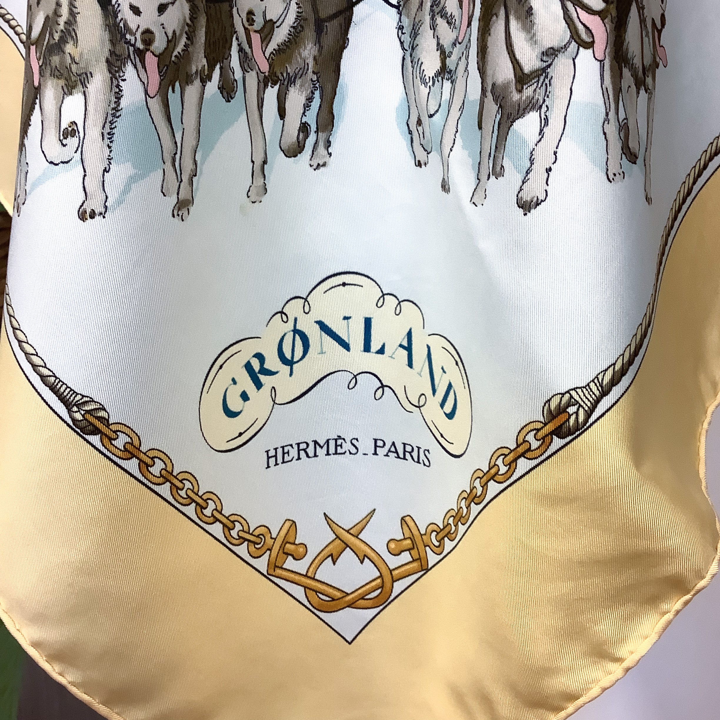 Boxed Hermes Greenland Ledoux Designer Silk Scarf