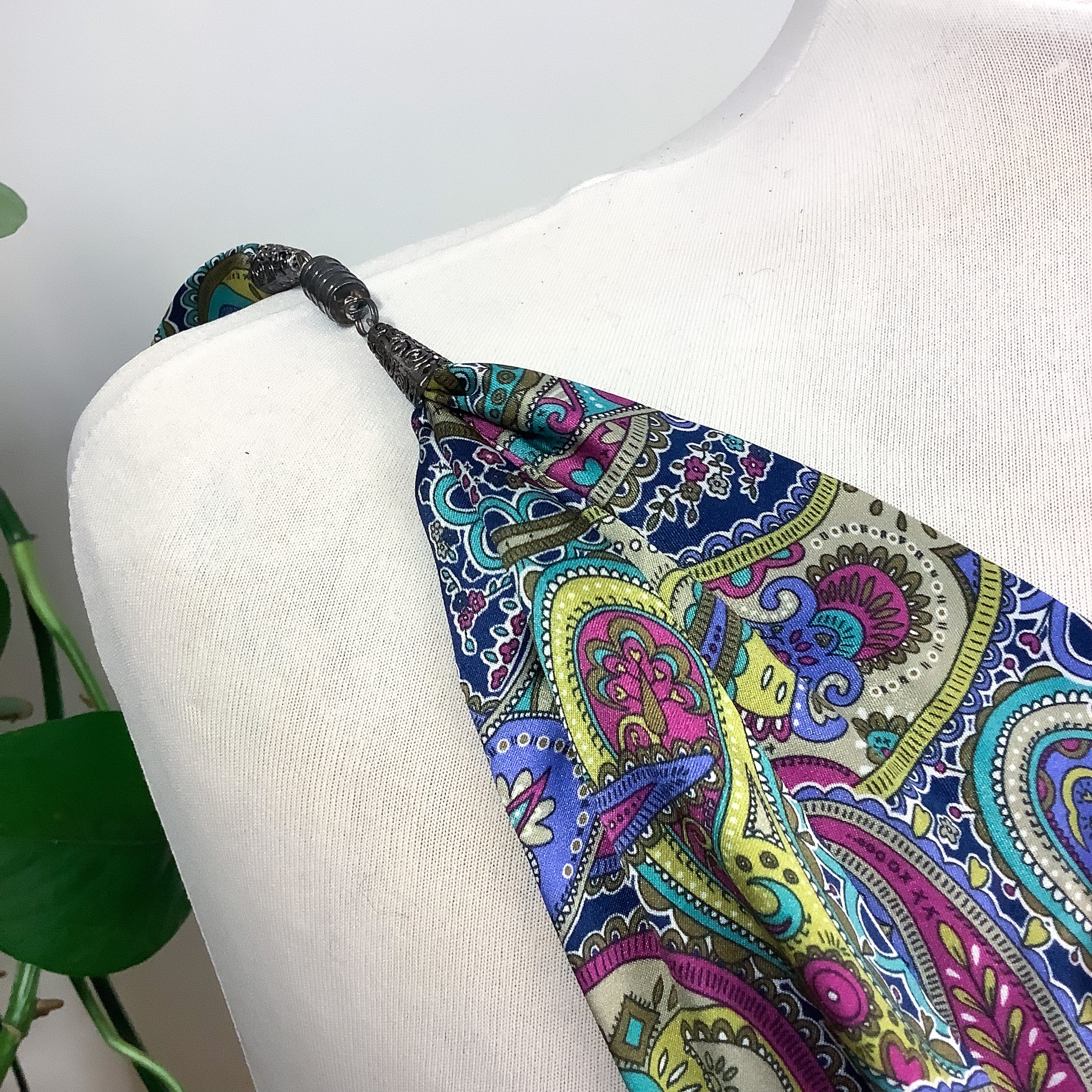 Boxed Ladycrow Paisley Design Modern Silk Scarf