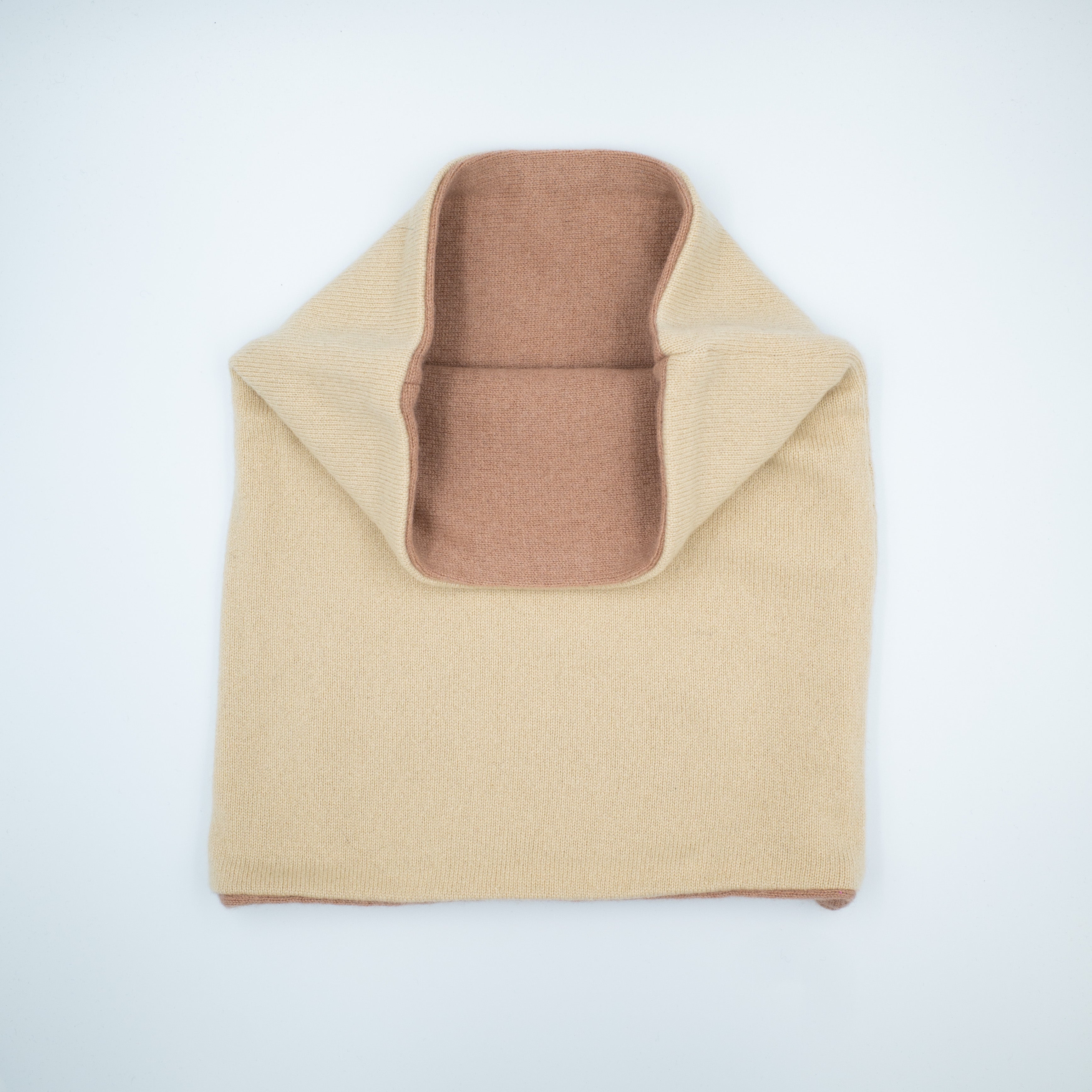 Beige and Salmon Pink Luxury Double Layered Snood