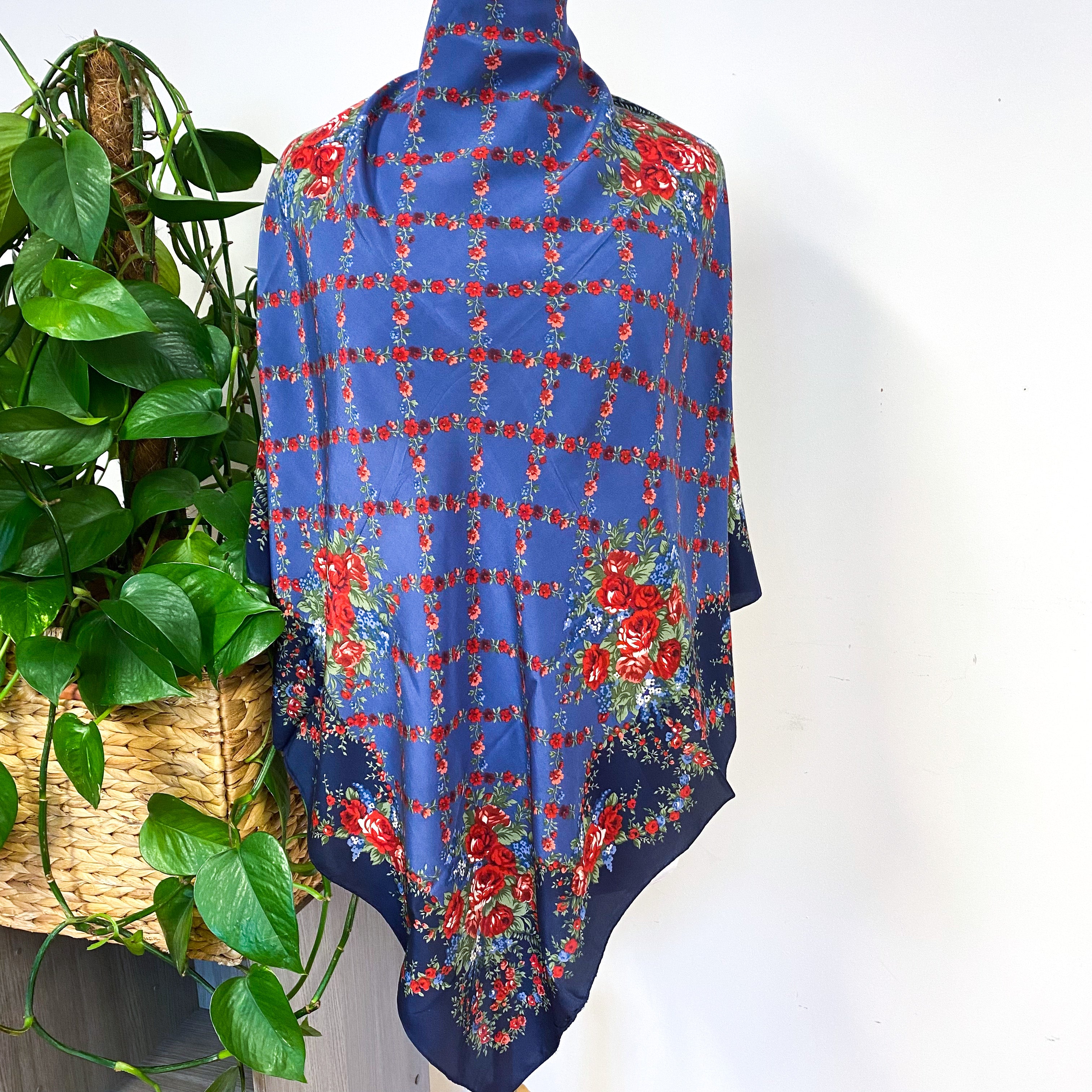 Laura Ashley Floral Crêpe Vintage Silk Scarf