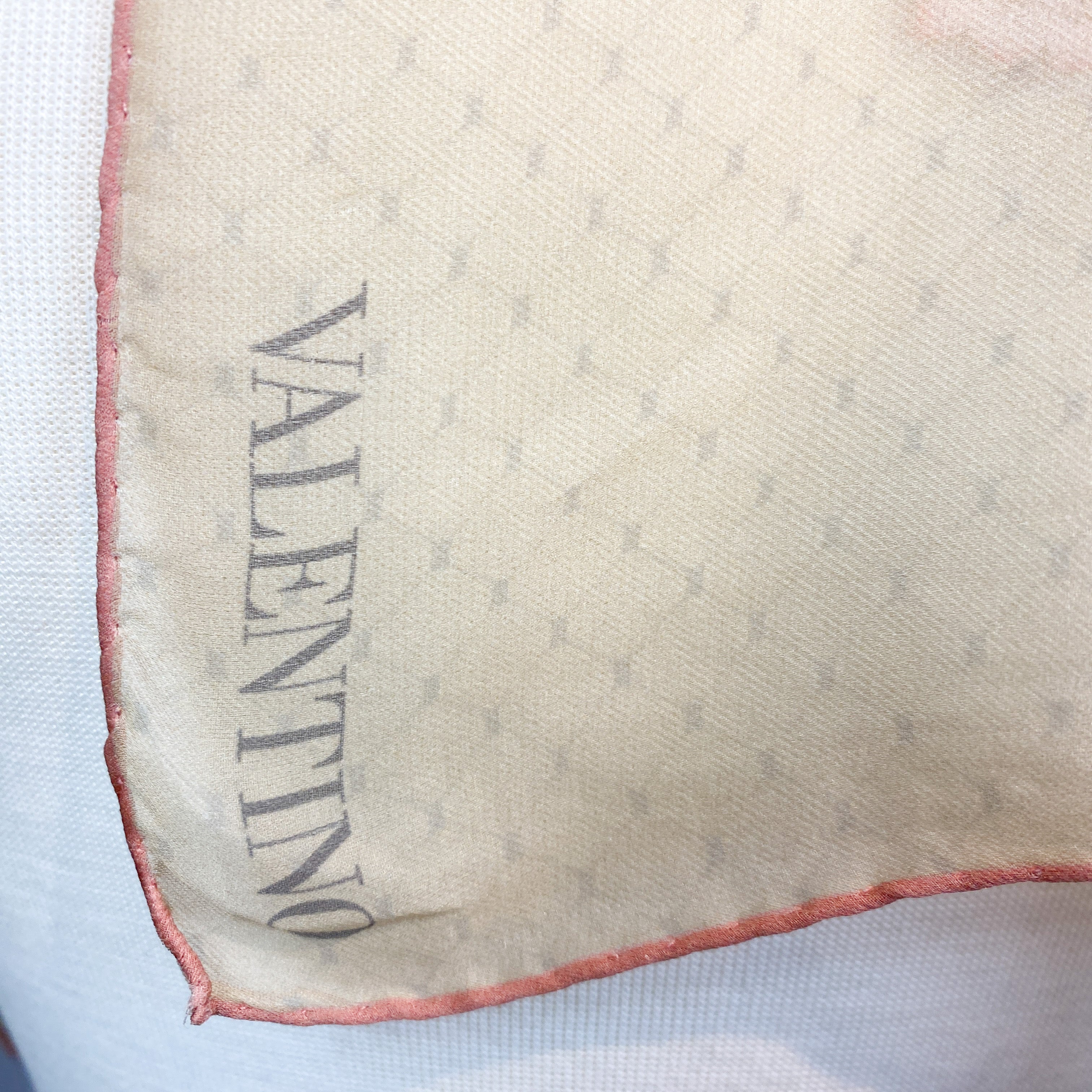 Valentino Italian Designer Floral Chiffon Silk Scarf