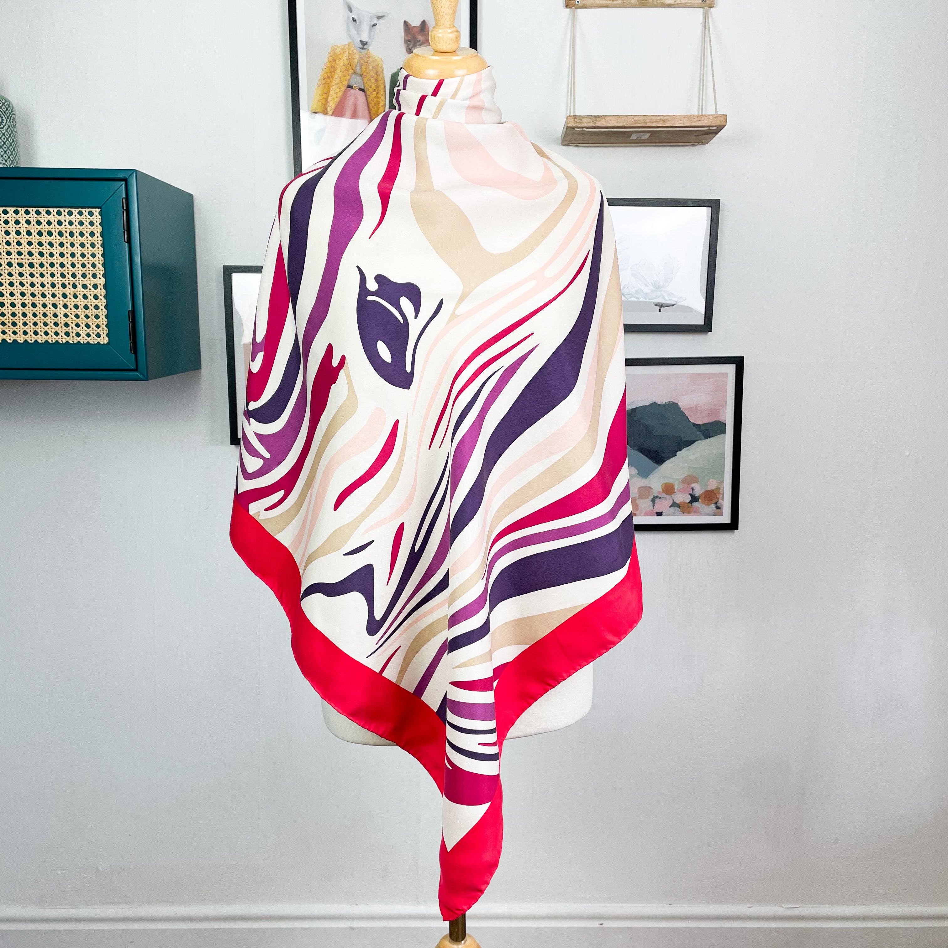 Salvatore Ferragamo Italian Designer Silk Scarf