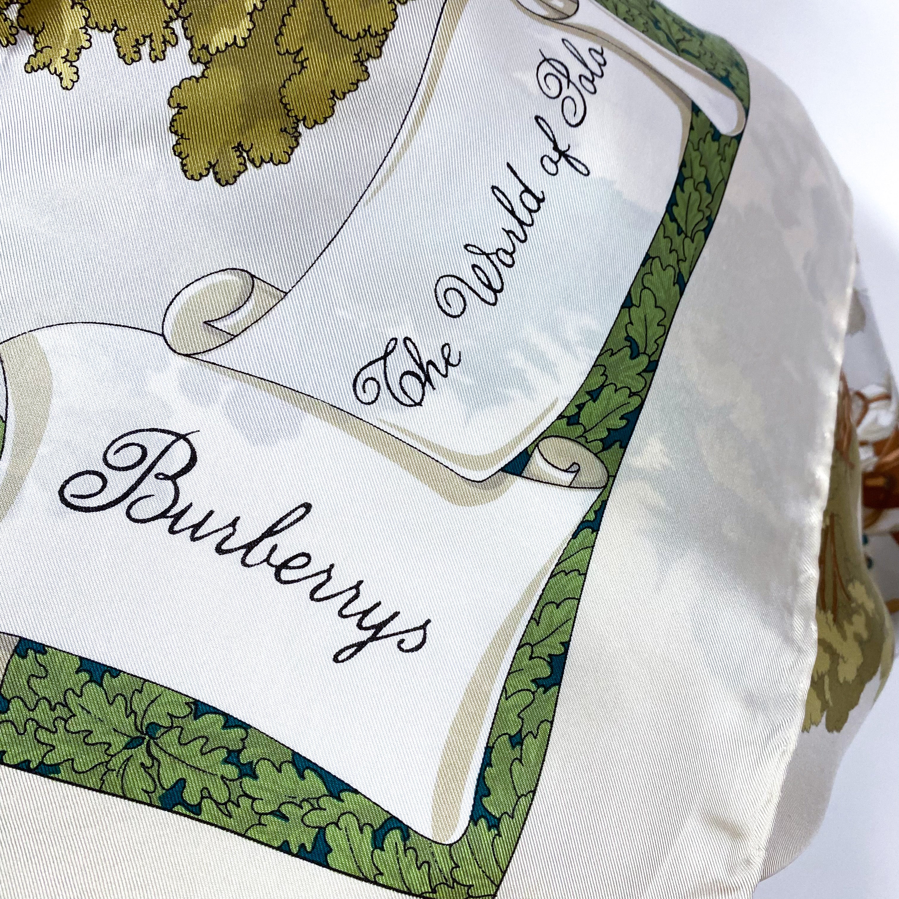 Designer Burberry Polo Game Silk Scarf