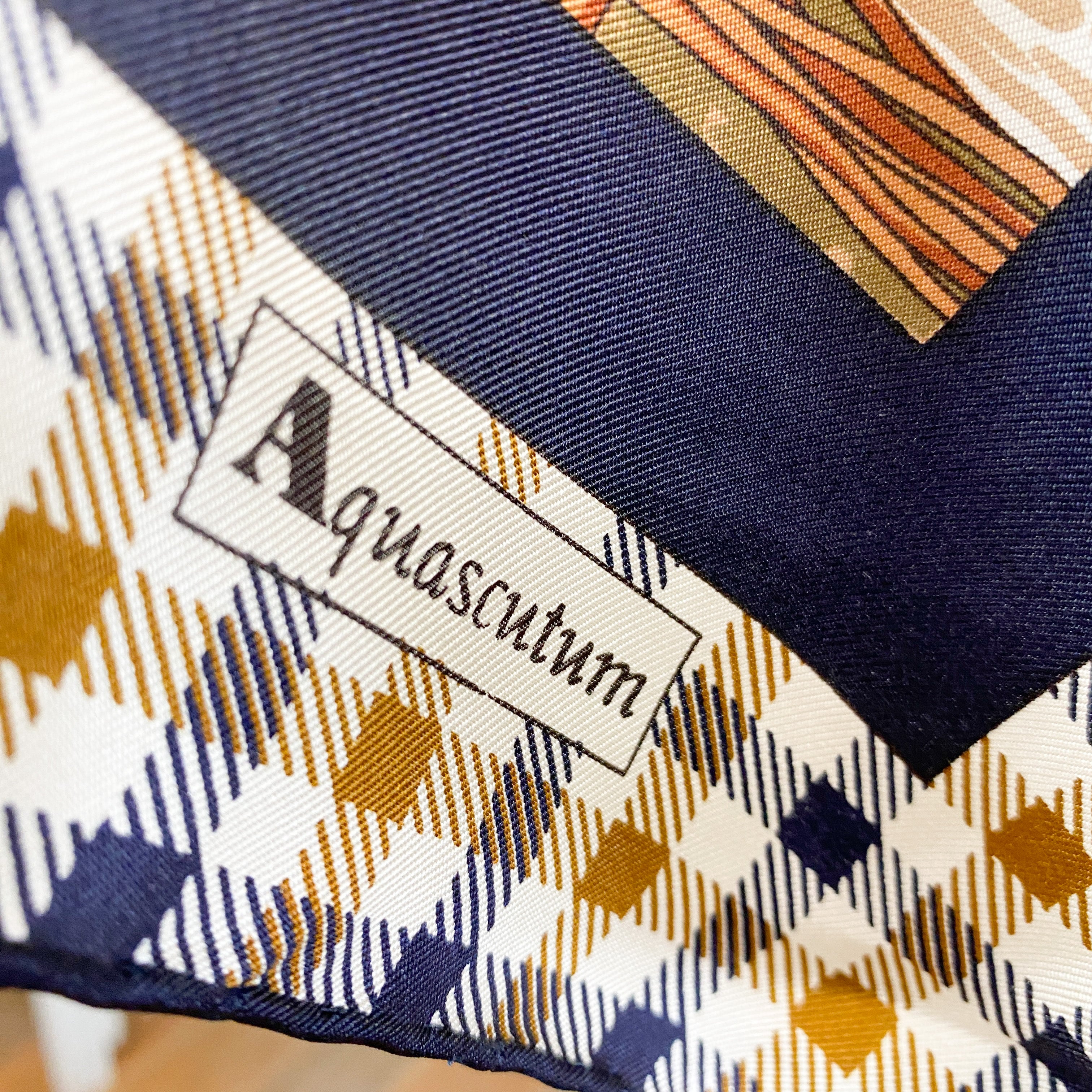 Aquascutum Hunting Scene Vintage Silk Scarf