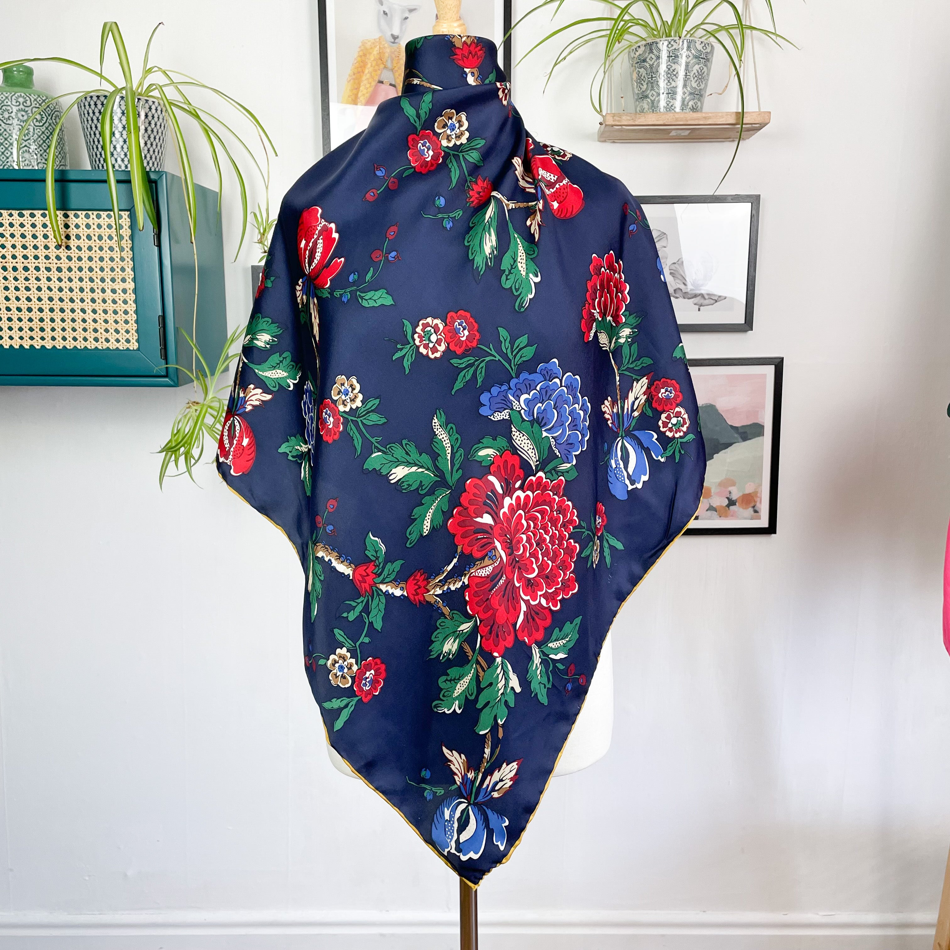 Joules Floral Silk Scarf