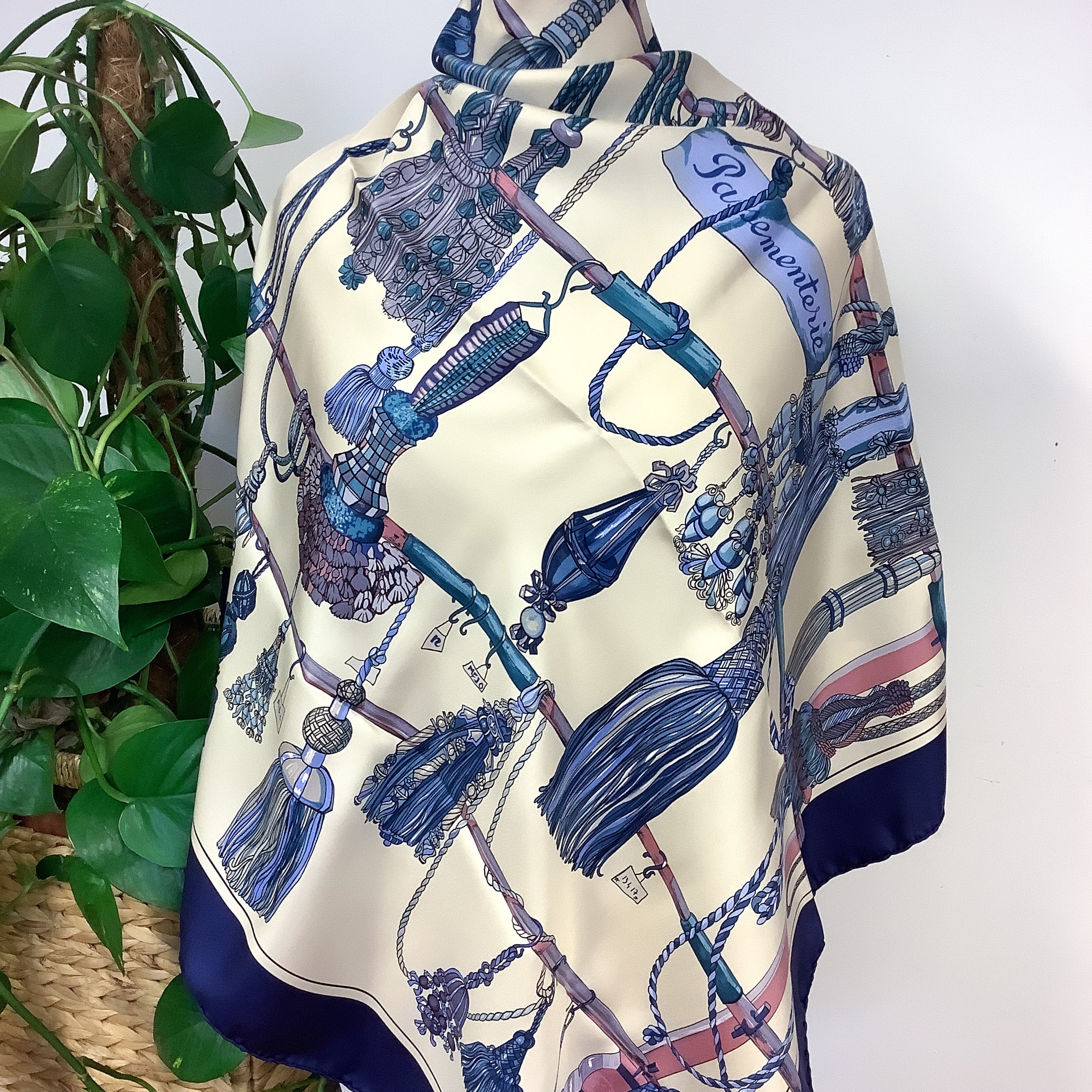 Boxed Hermes Passementerie 2004 Designer Silk Scarf