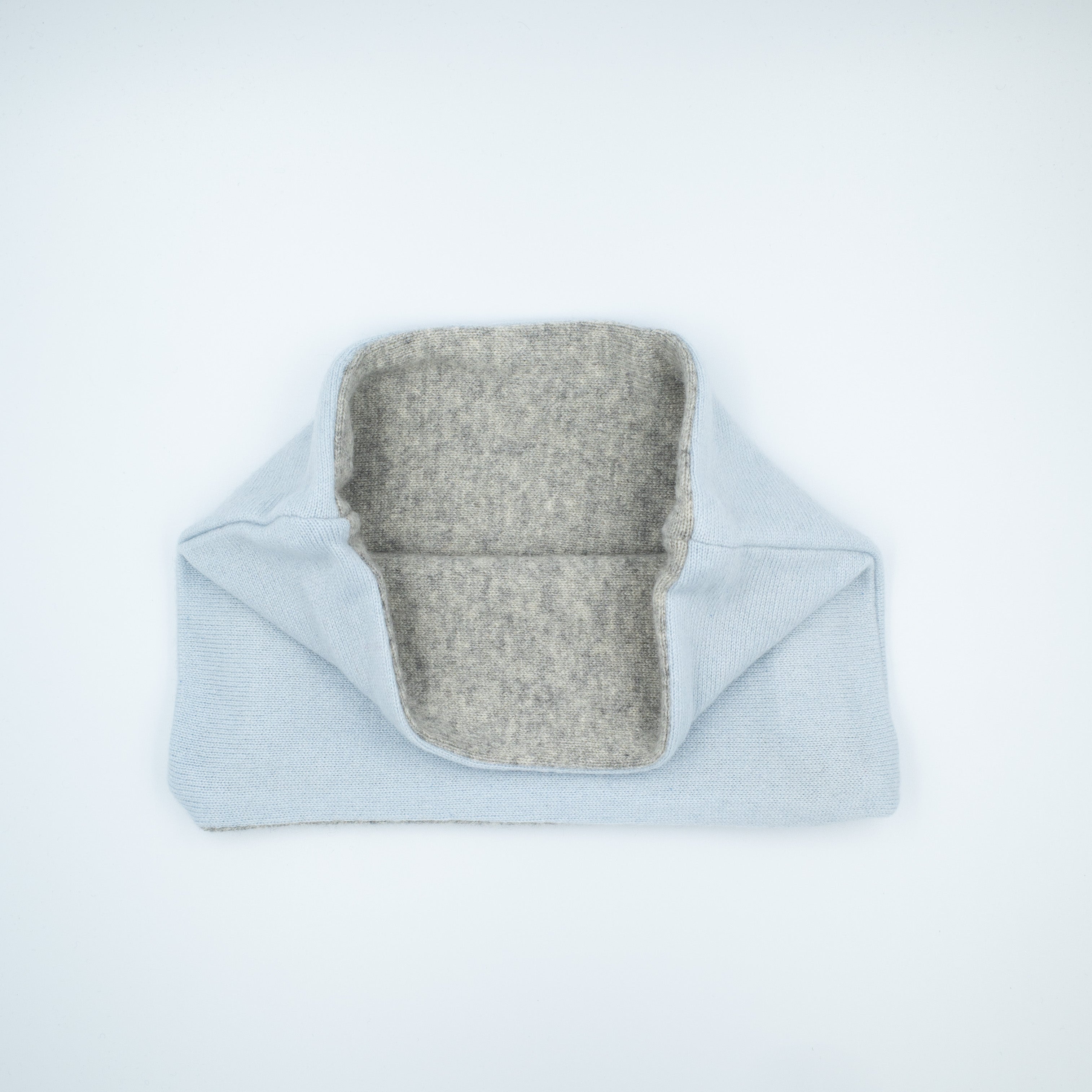 Mid Grey and Pale Blue Neck Warmer