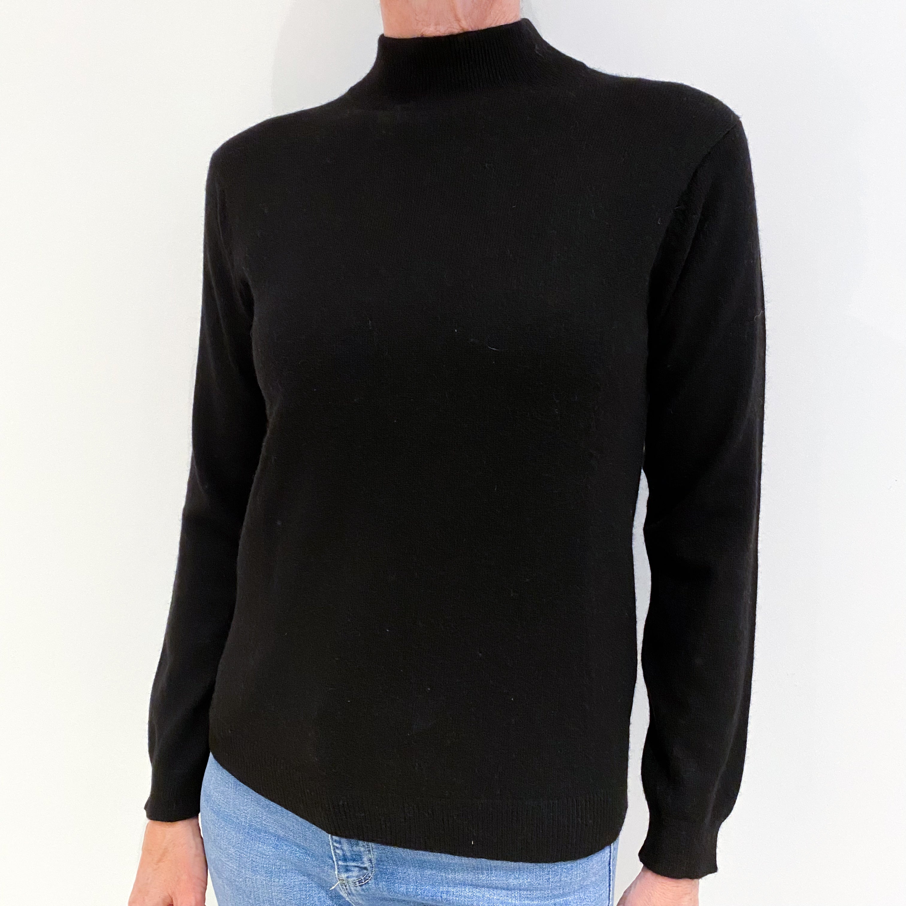 Black Cashmere Turtle Neck Jumper Small